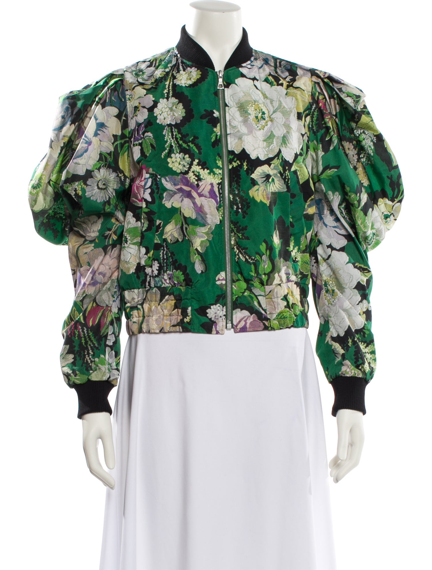 Dries Van Noten Floral Print Bomber Jacket