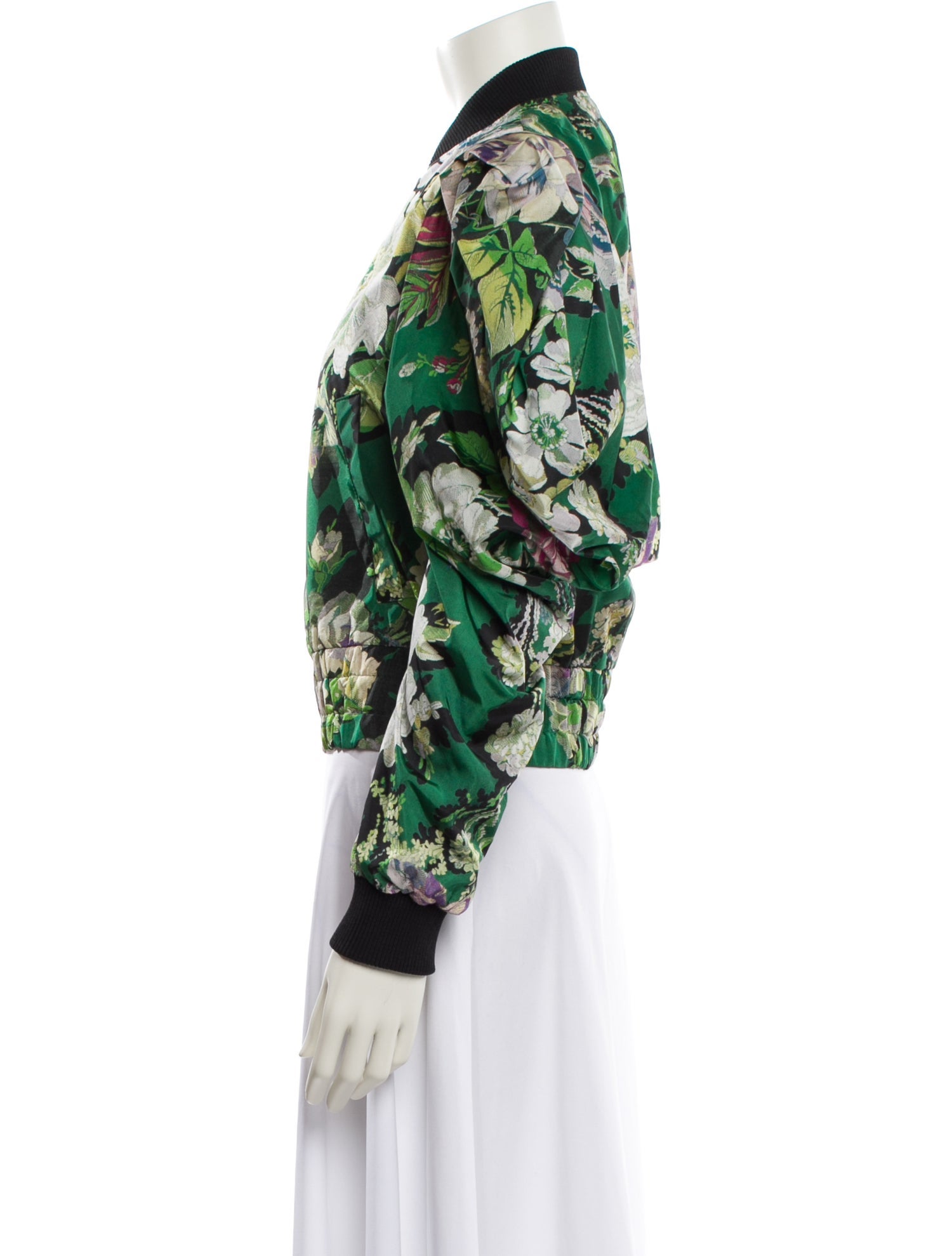 Dries Van Noten Floral Print Bomber Jacket