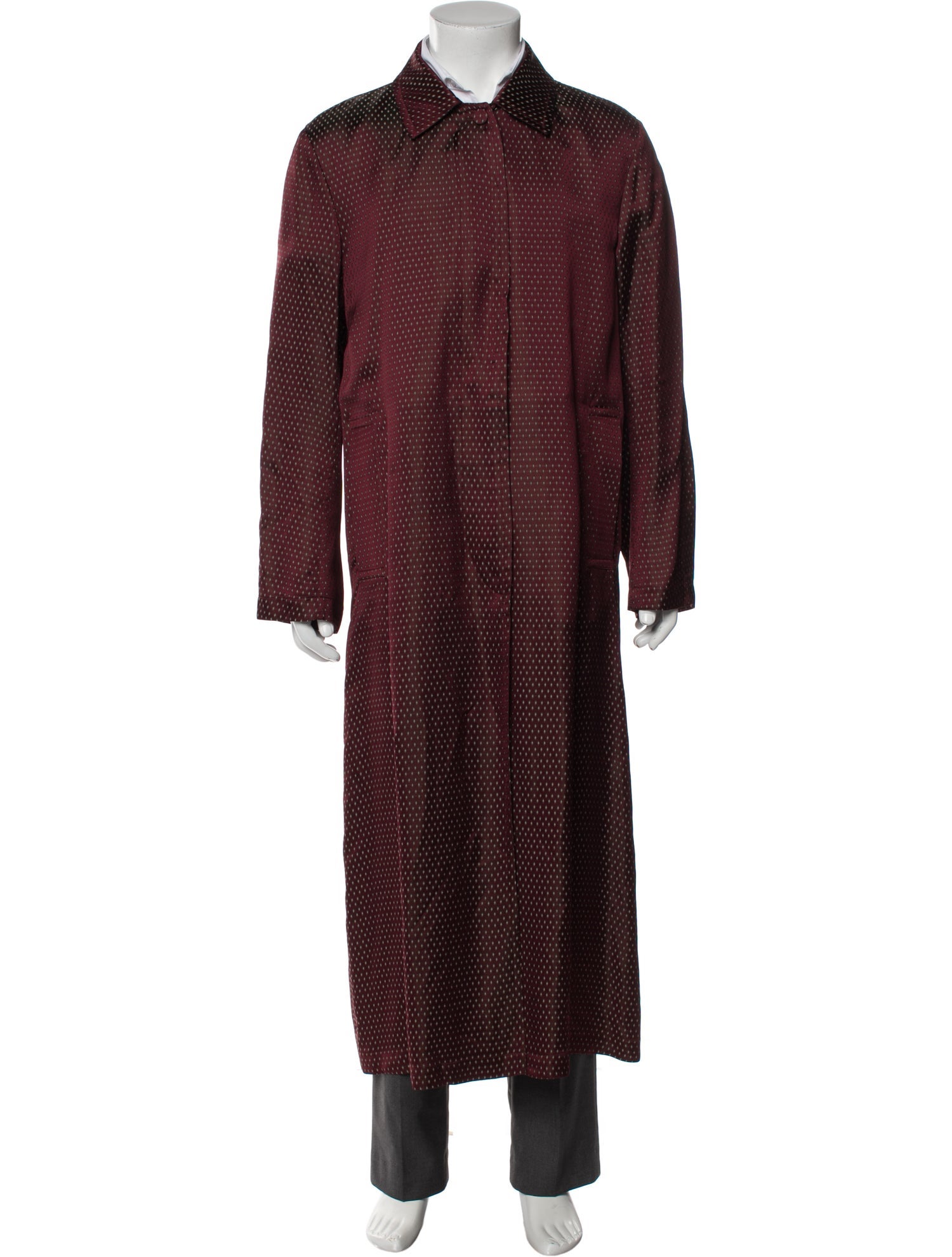 Dries Van Noten Polka Dot Print Overcoat