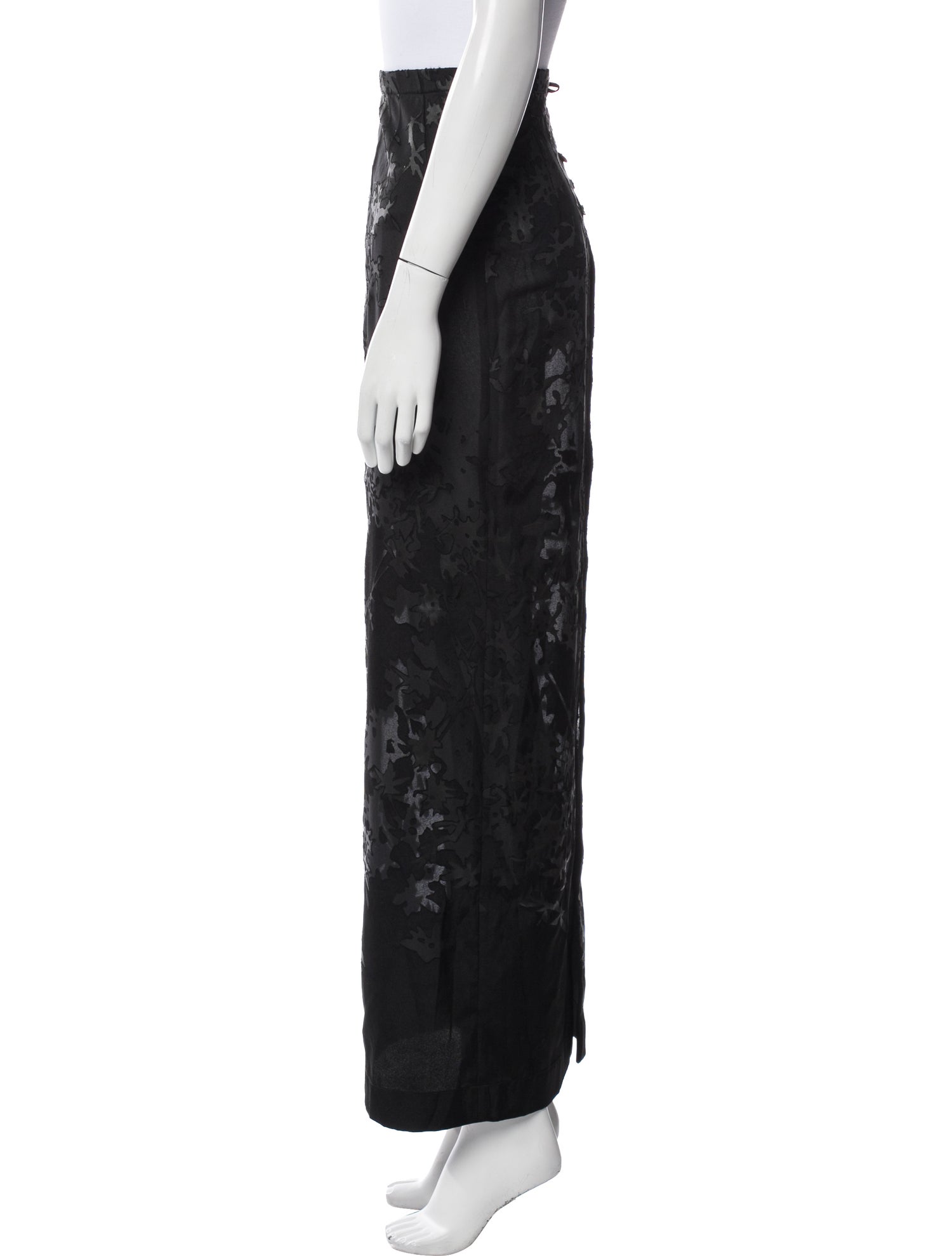 Dries Van Noten Pleated Accents Long Skirt