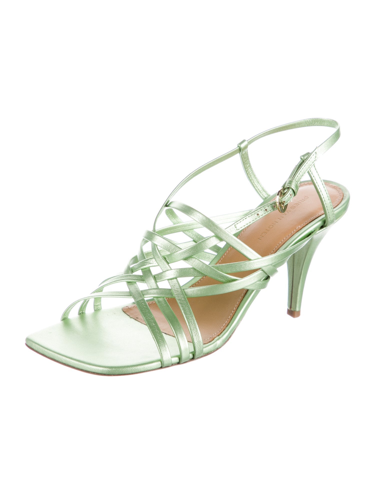 Dries Van Noten Leather Slingback Sandals