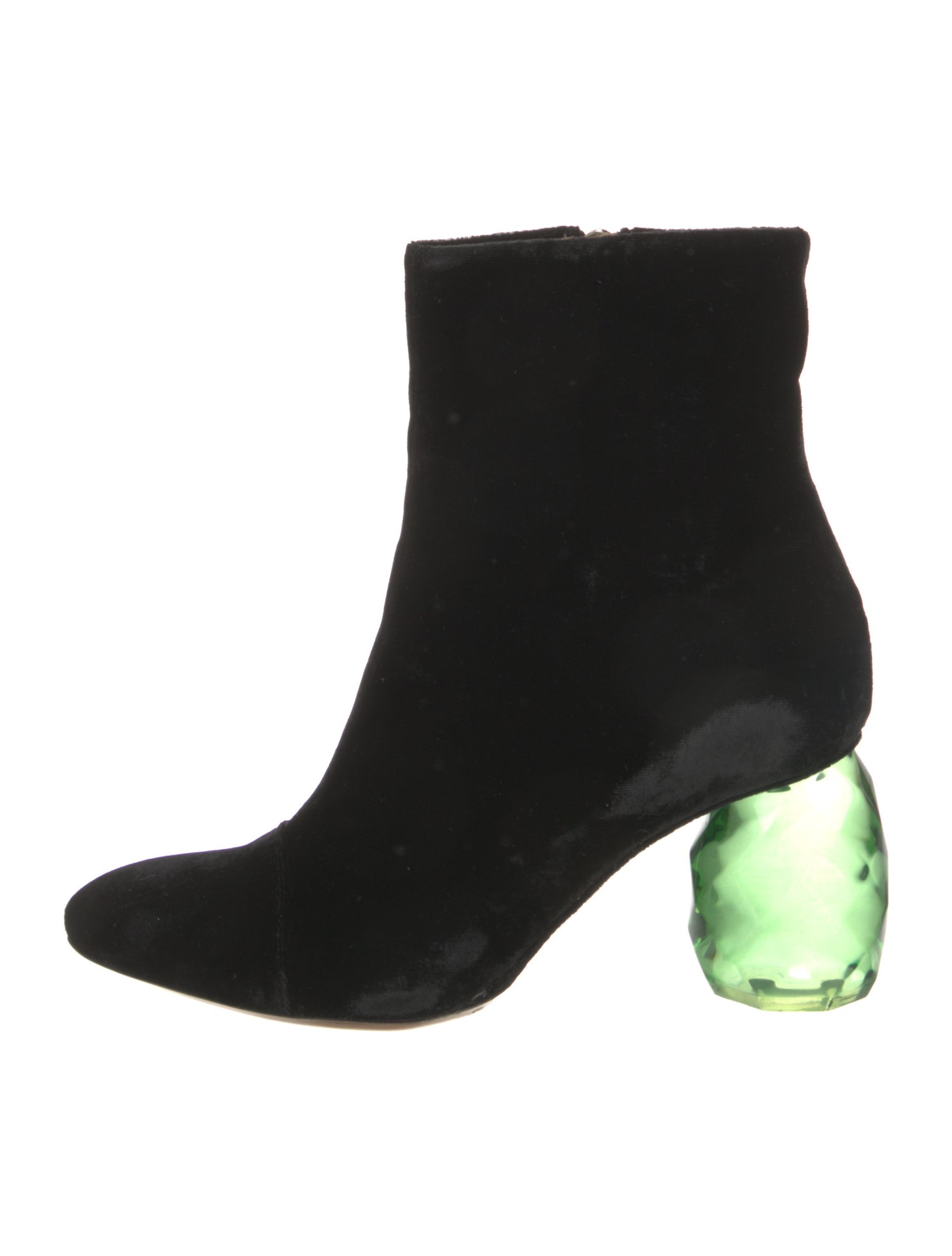 Dries Van Noten Velvet Boots