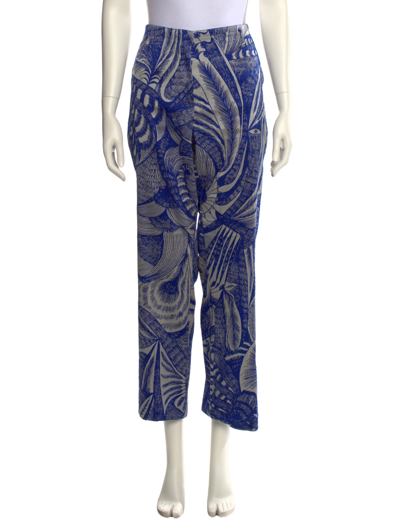 Dries Van Noten Printed Straight Leg Pants