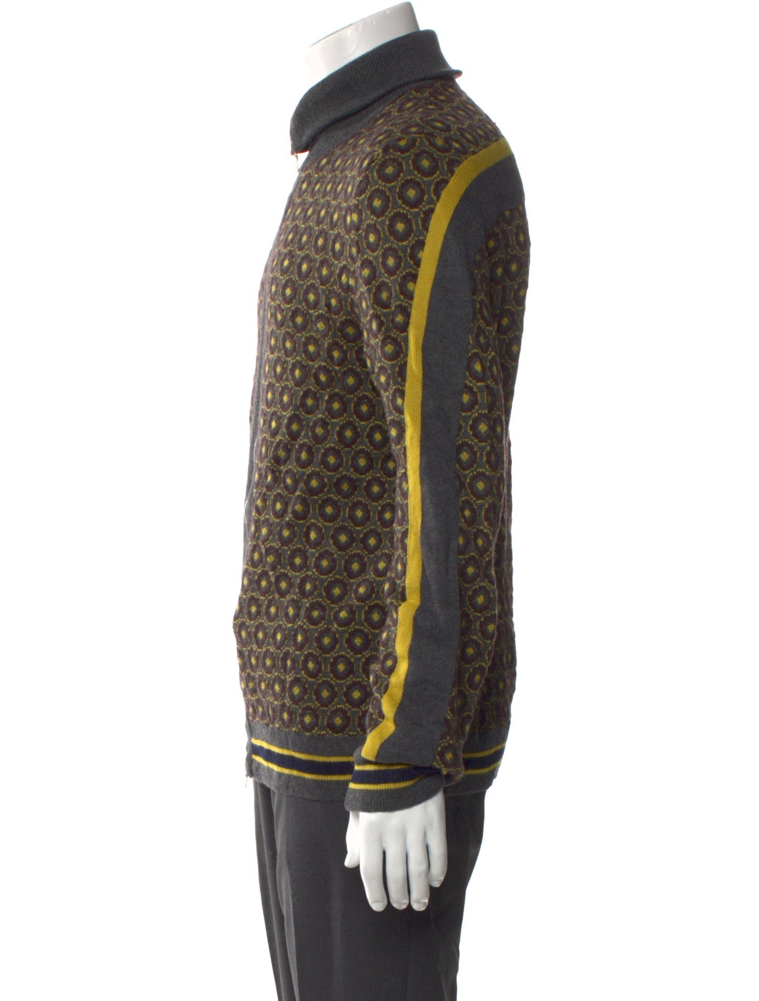 Dries Van Noten Merino Wool Printed Cardigan