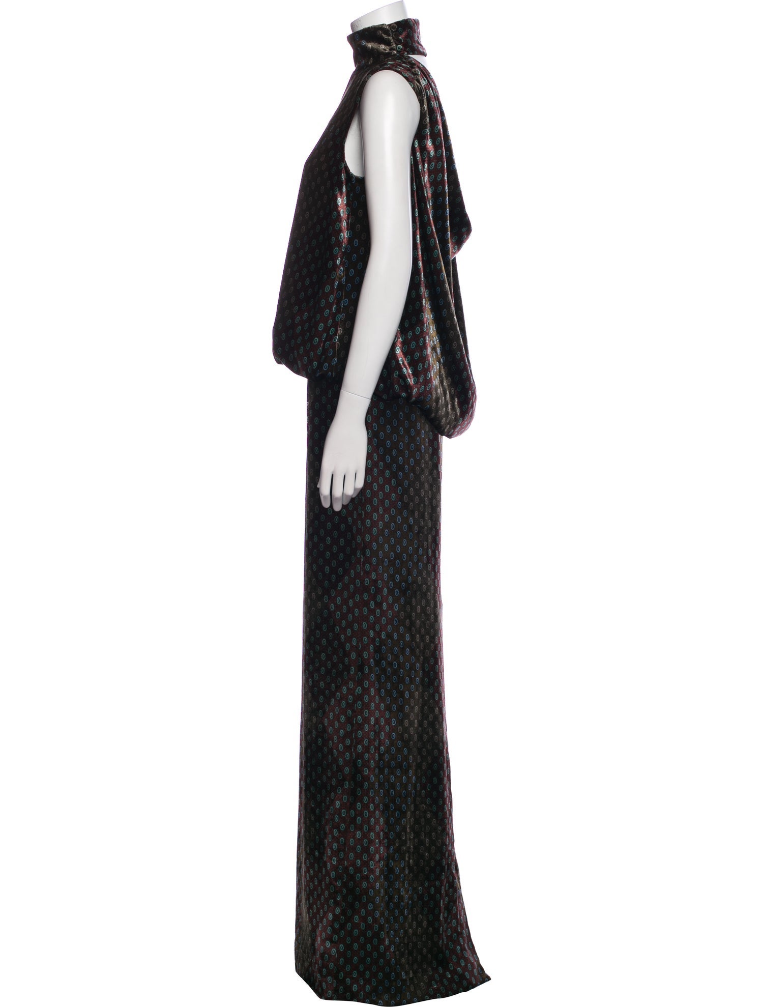 Dries Van Noten Velvet Long Dress