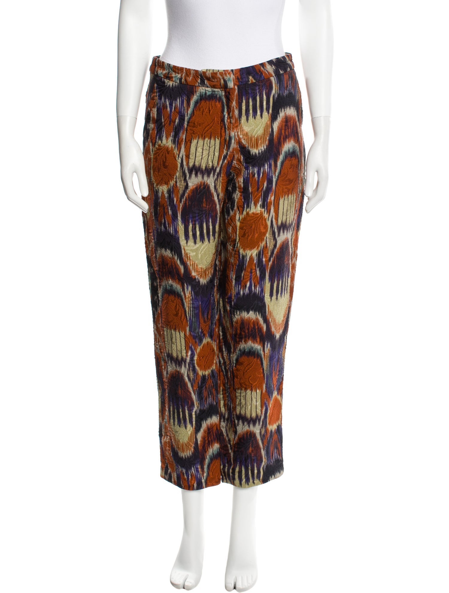 Dries Van Noten Printed Straight Leg Pants