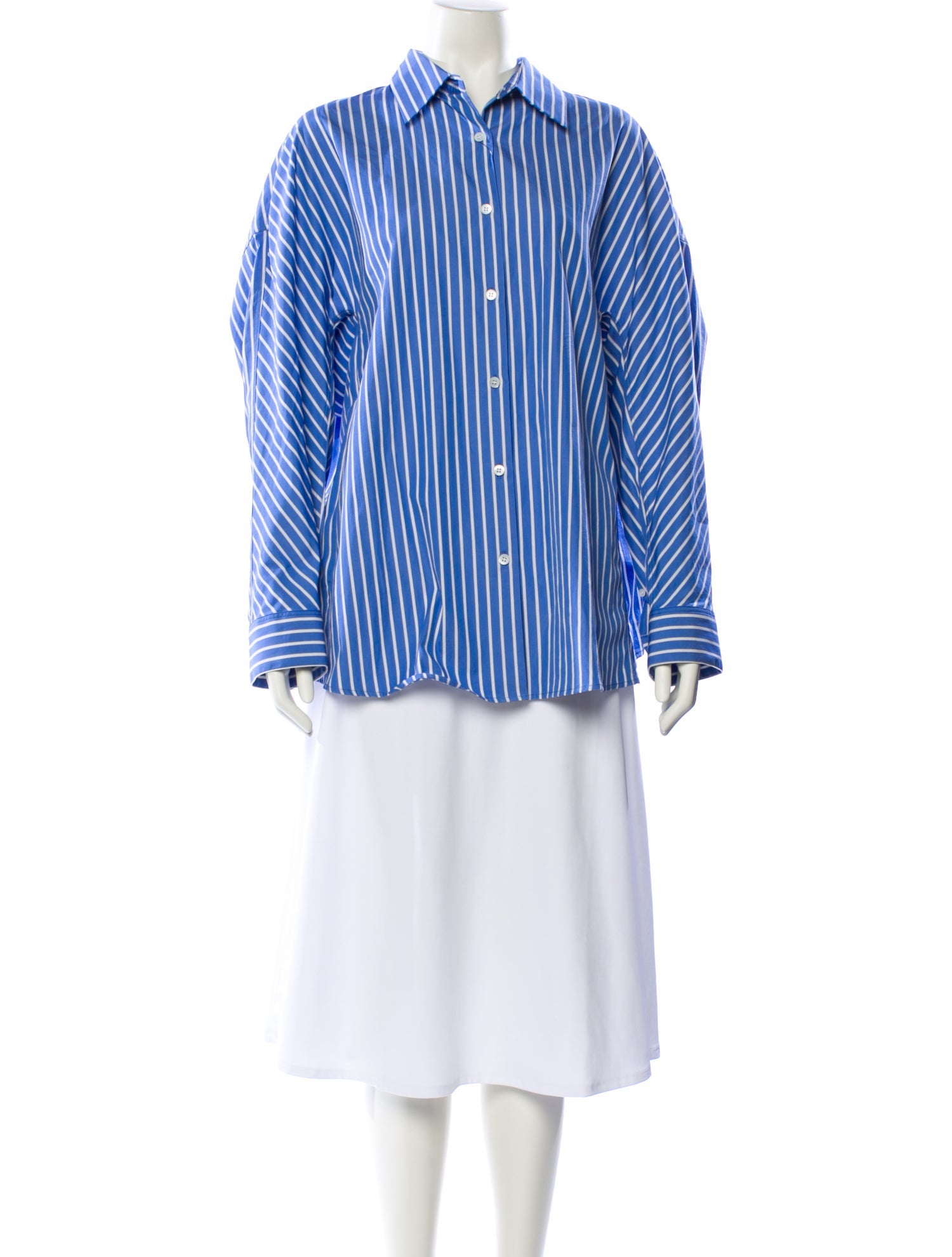 Dries Van Noten Striped Long Sleeve Button-Up Top w/ Tags