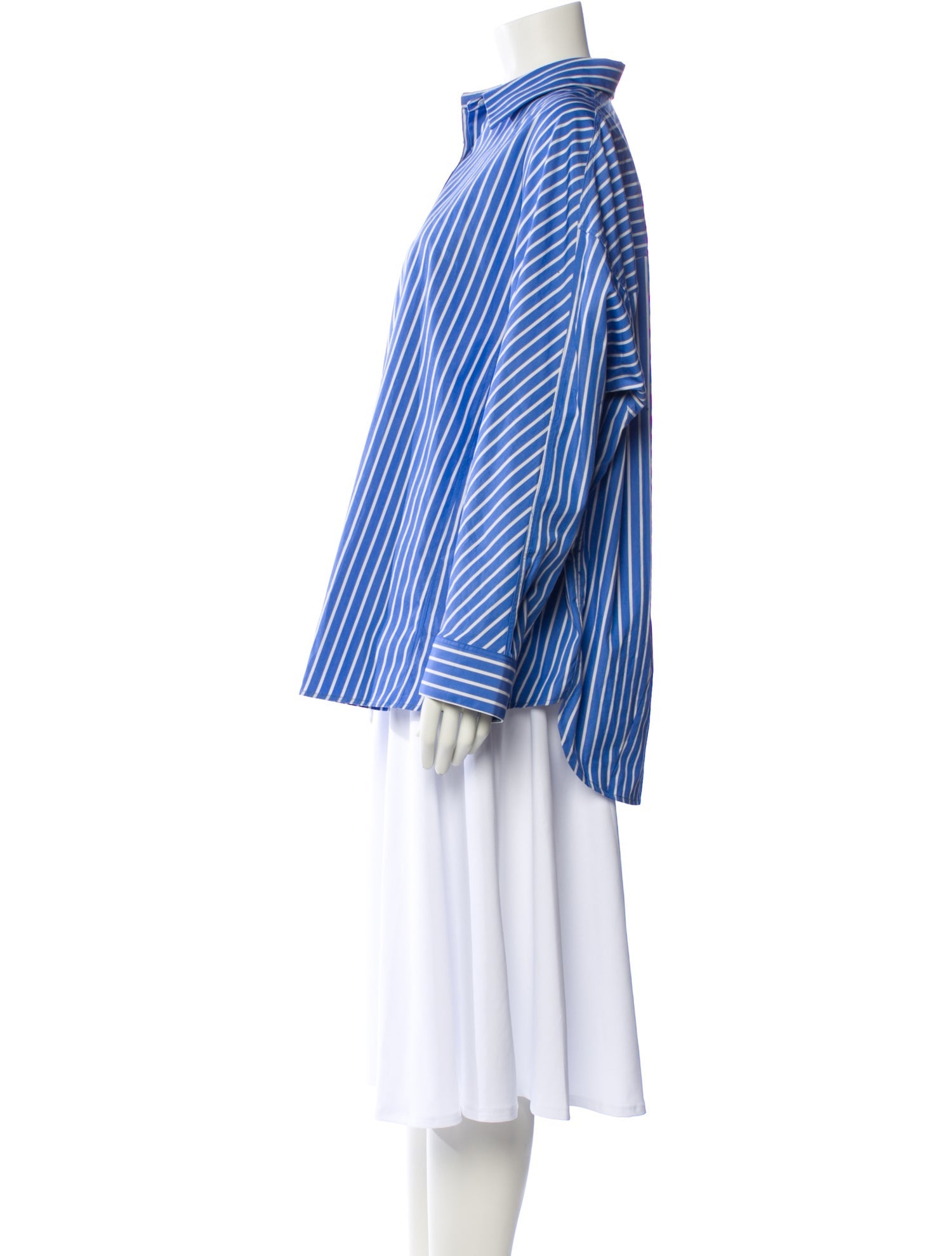 Dries Van Noten Striped Long Sleeve Button-Up Top w/ Tags