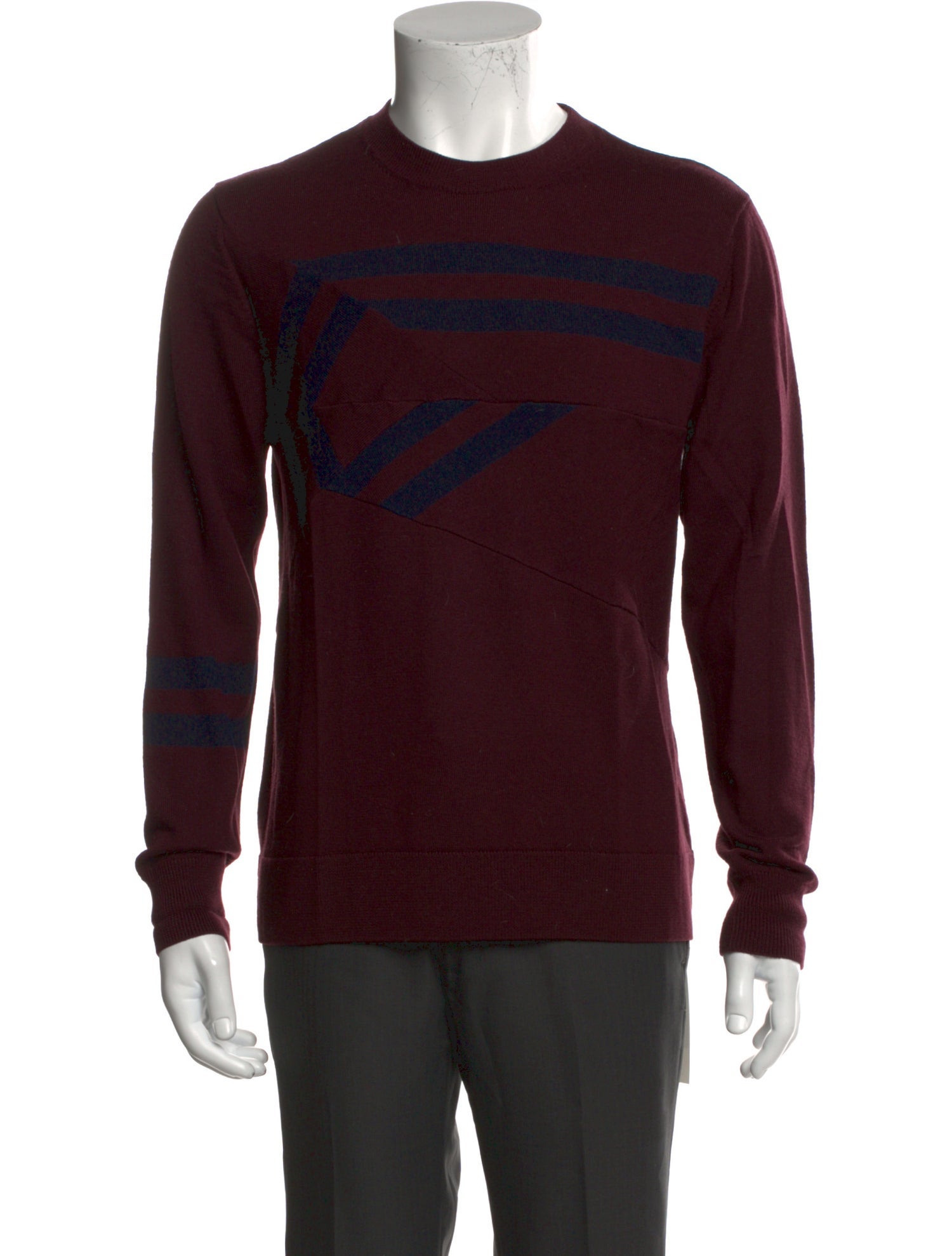 Dries Van Noten Merino Wool Graphic Print Pullover