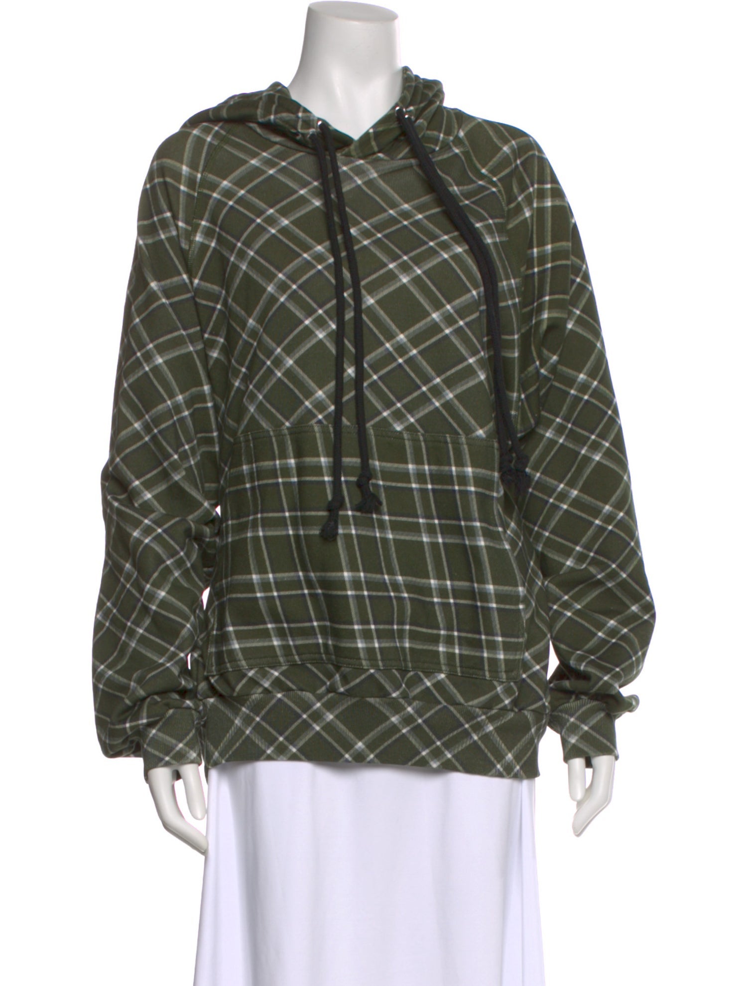 Dries Van Noten Plaid Print V-Neck Sweatshirt