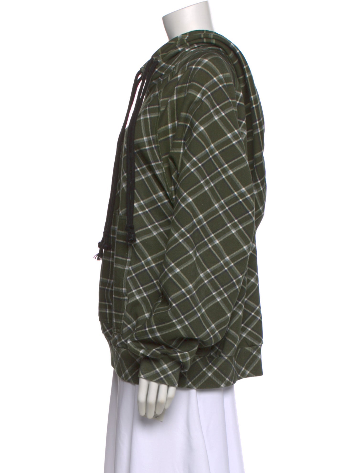 Dries Van Noten Plaid Print V-Neck Sweatshirt