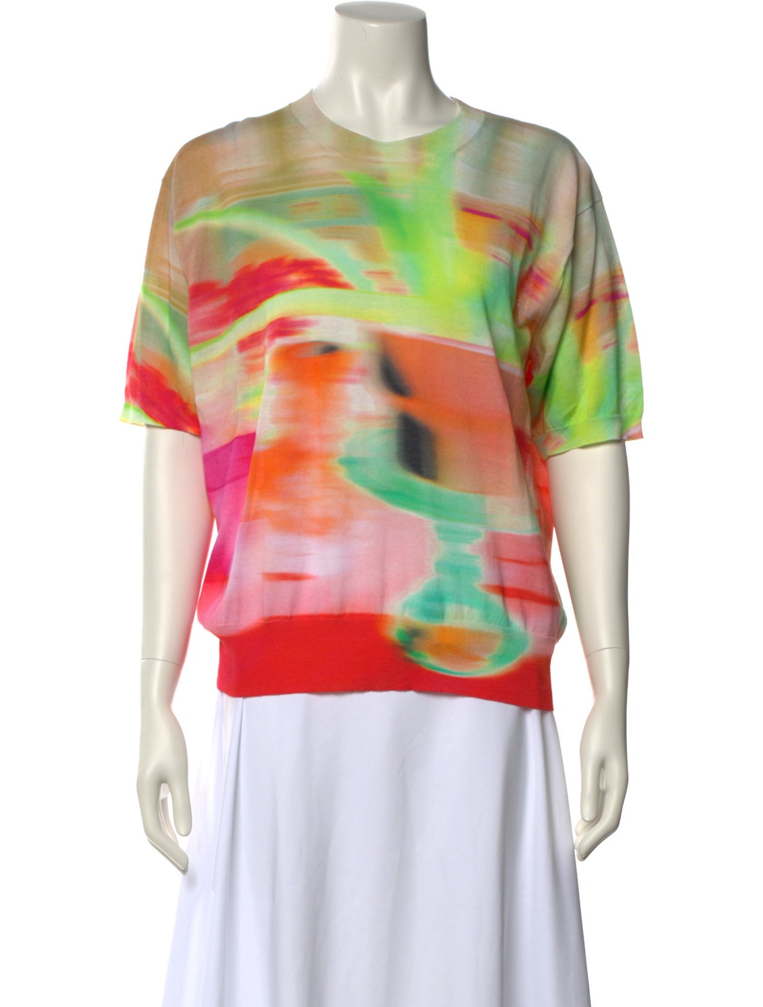 Dries Van Noten Tie-Dye Print Crew Neck T-Shirt