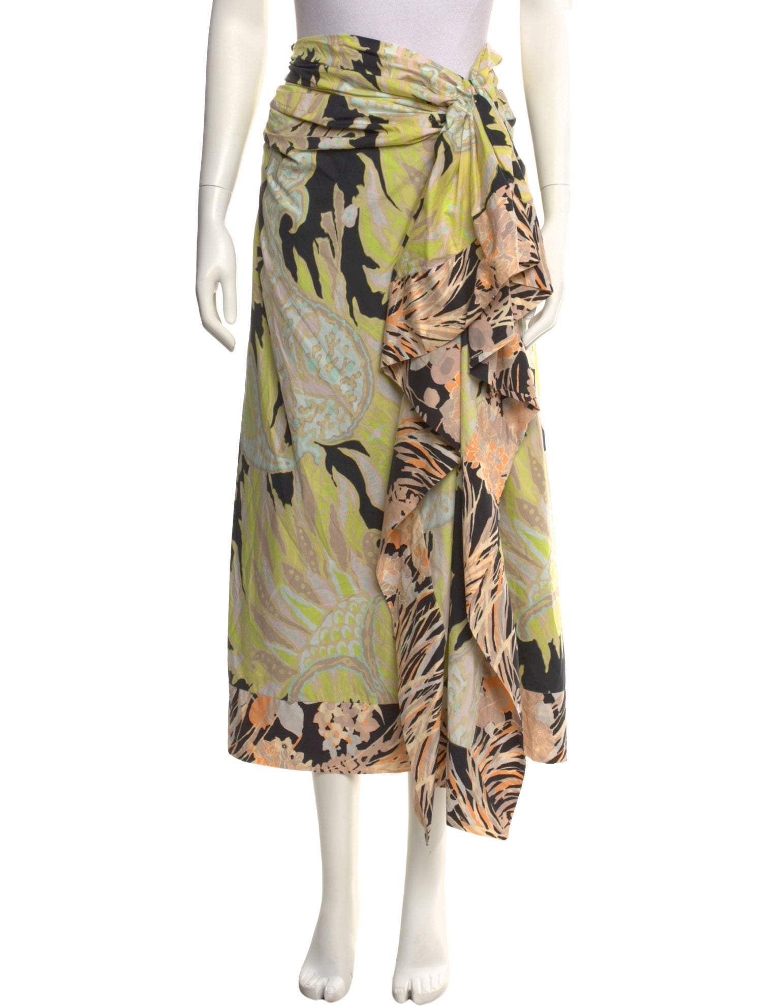 Dries Van Noten Printed Long Skirt