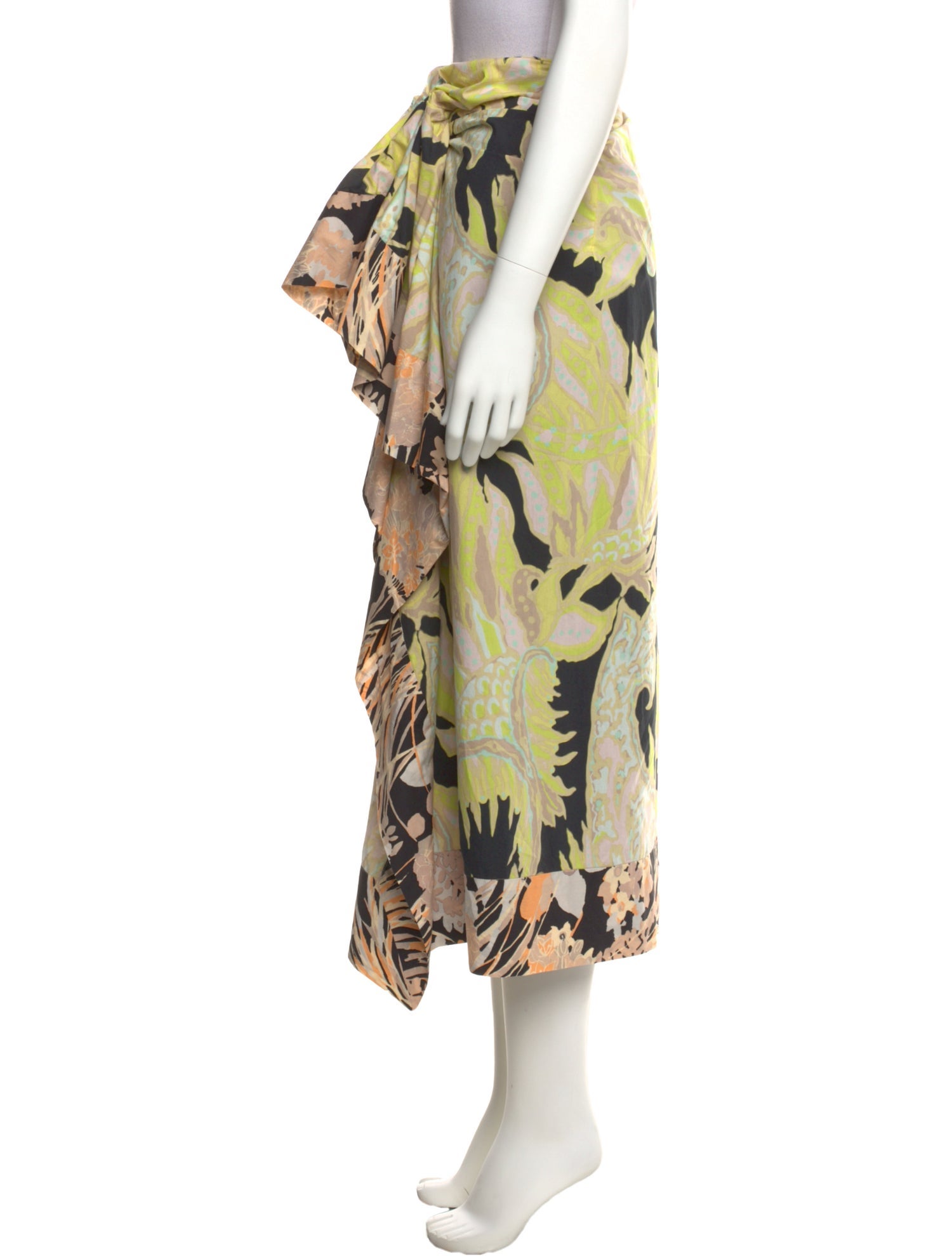 Dries Van Noten Printed Long Skirt