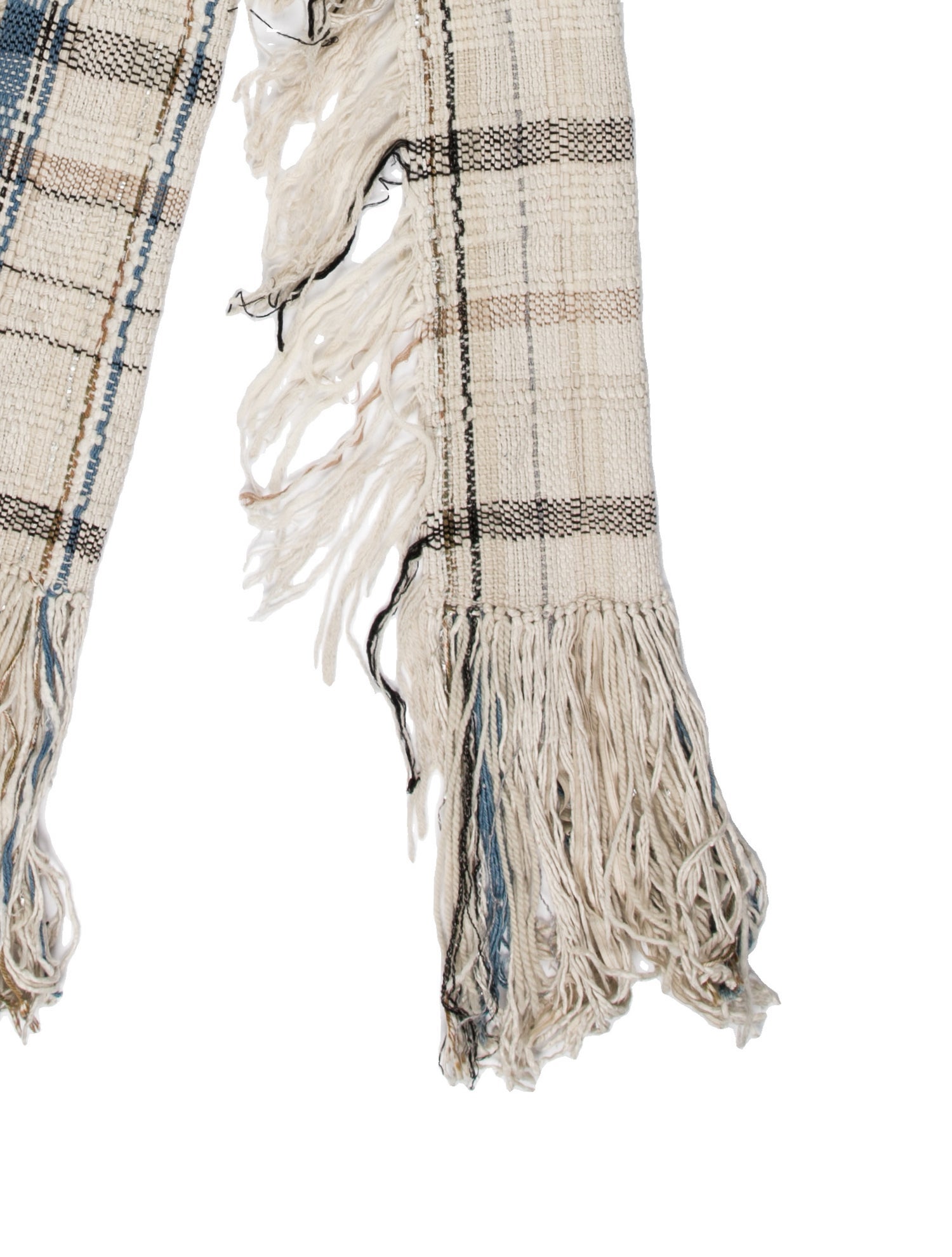 Dries Van Noten Silk Plaid Print Scarf