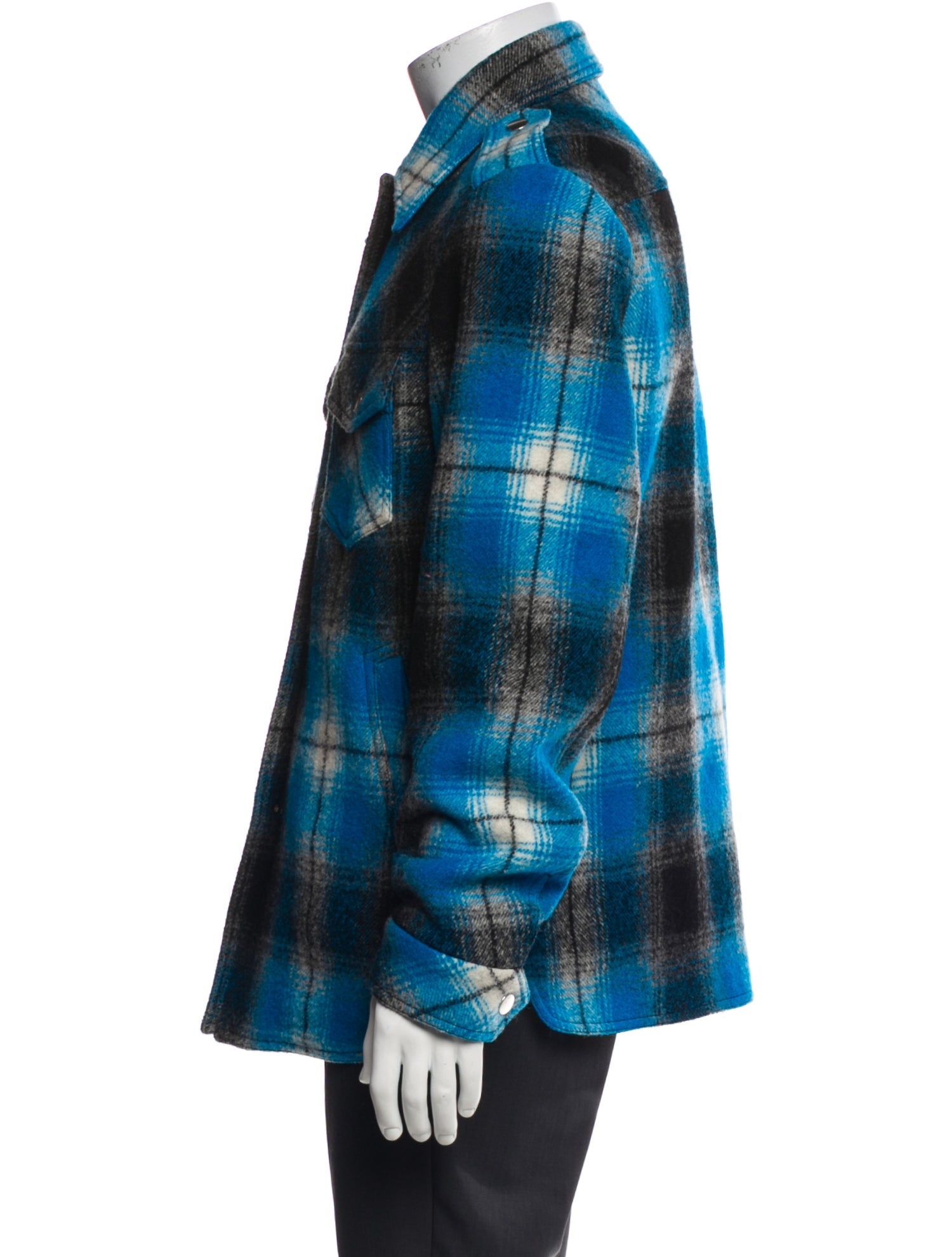 Dries Van Noten Wool Plaid Print Jacket