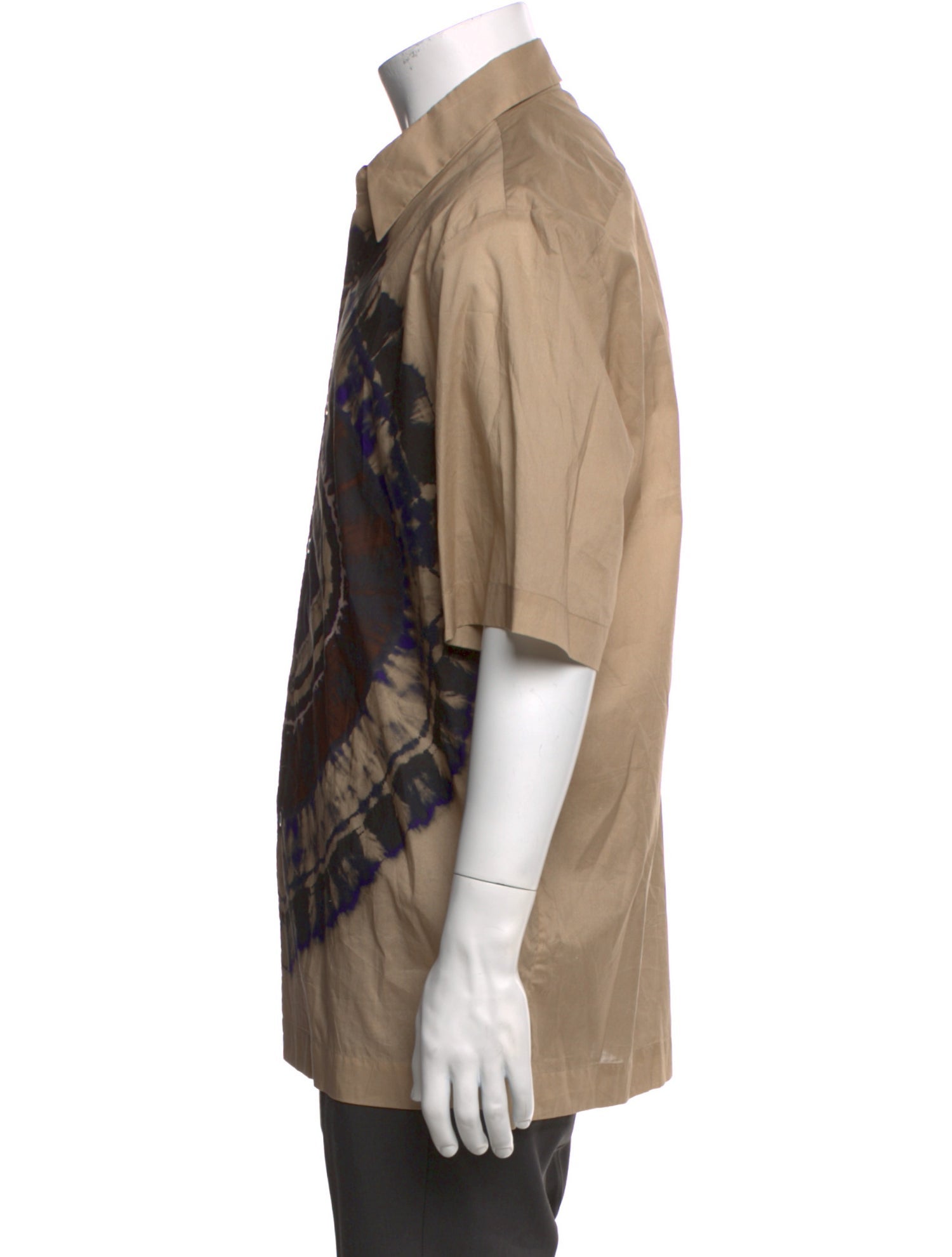 Dries Van Noten Tie-Dye Print Short Sleeve Shirt