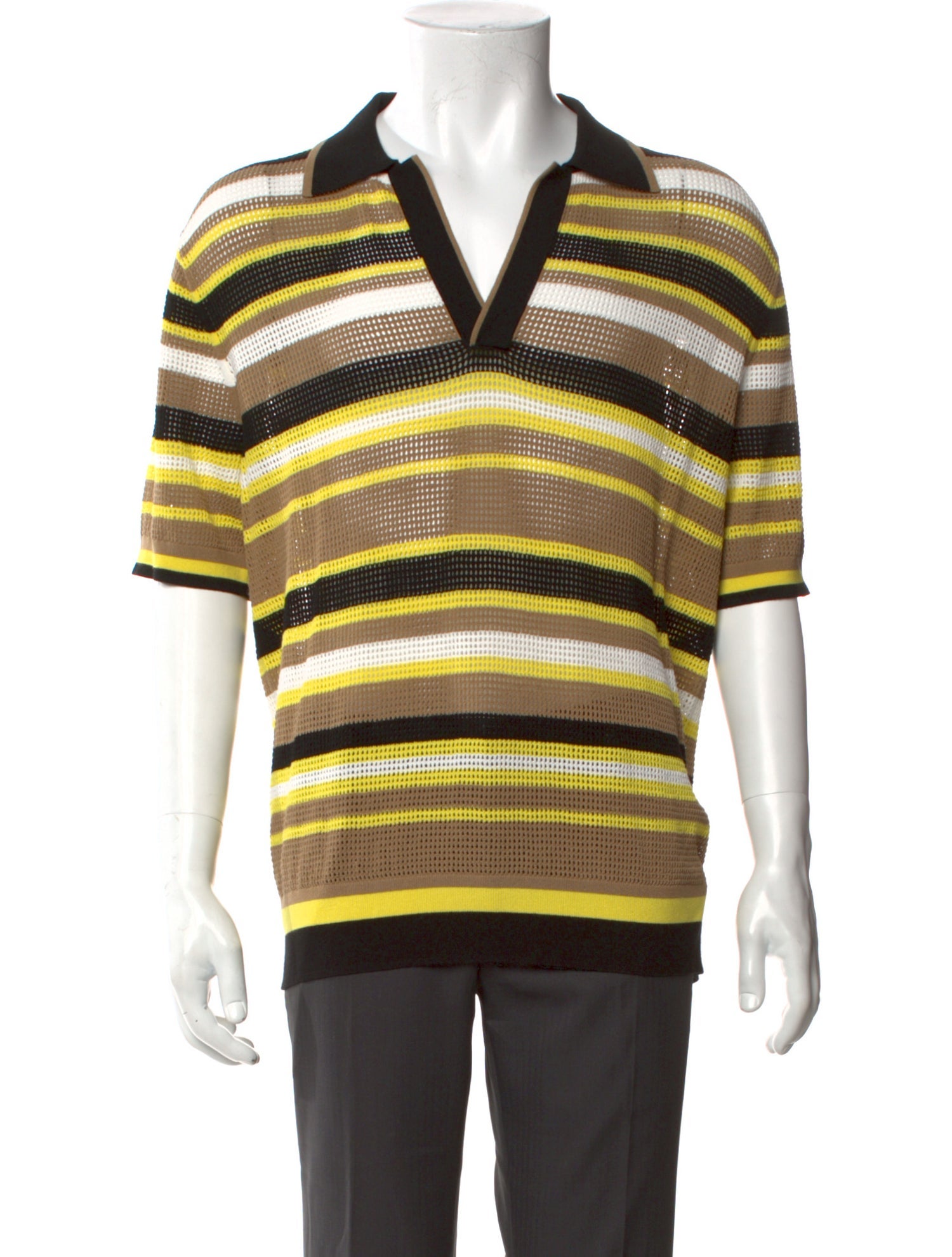 Dries Van Noten Striped Short Sleeve Shirt