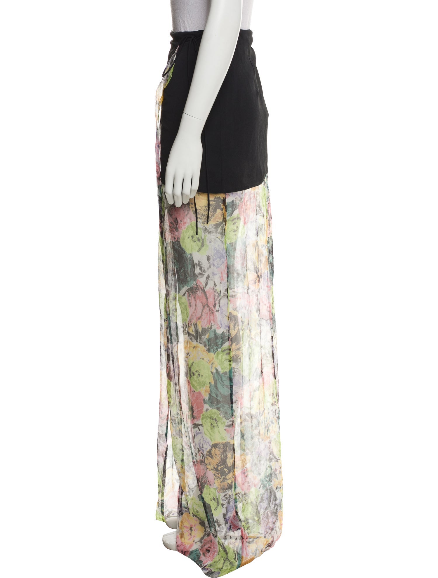 Dries Van Noten Silk Long Skirt