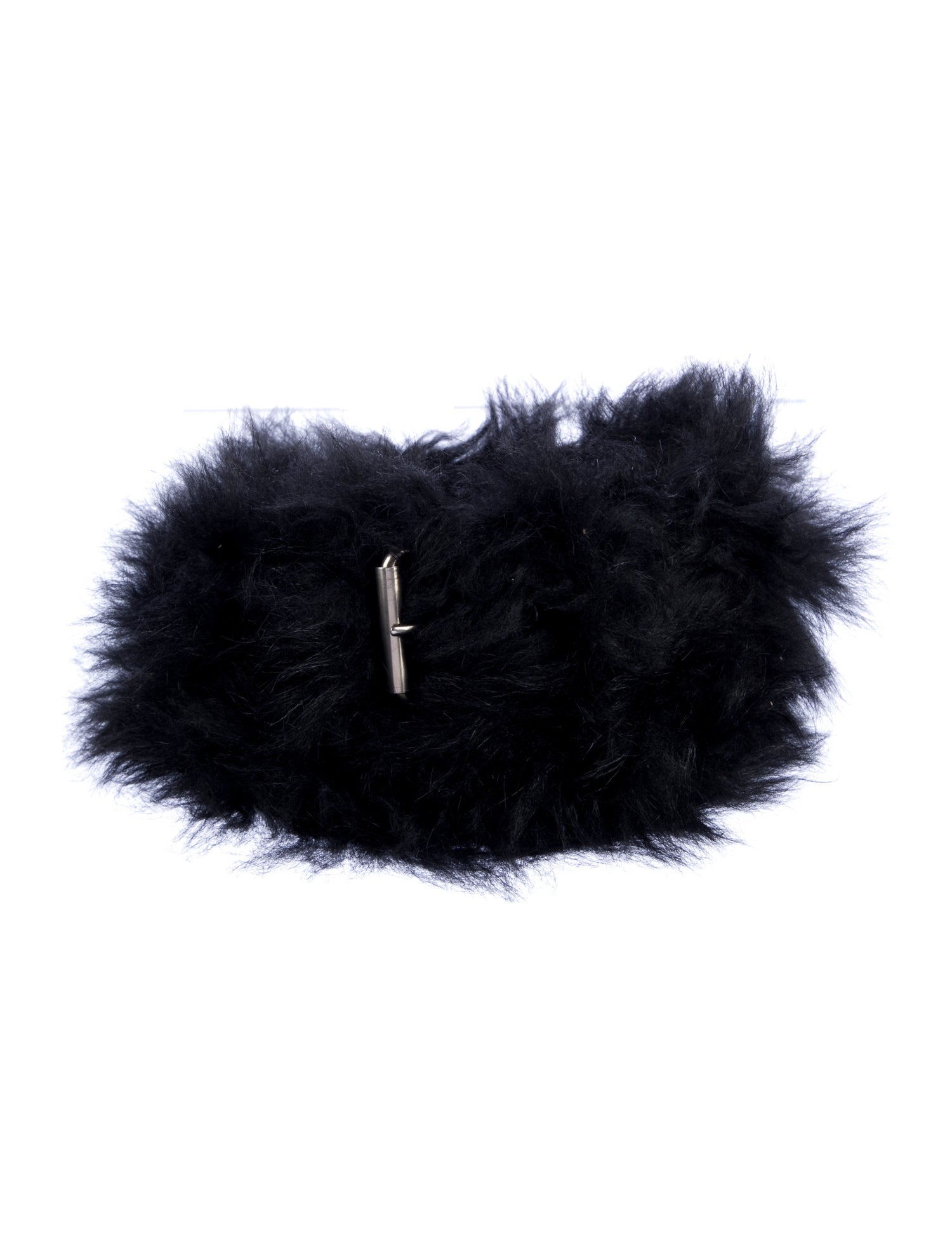 Dries Van Noten Leather Faux Fur Trim Waist Belt