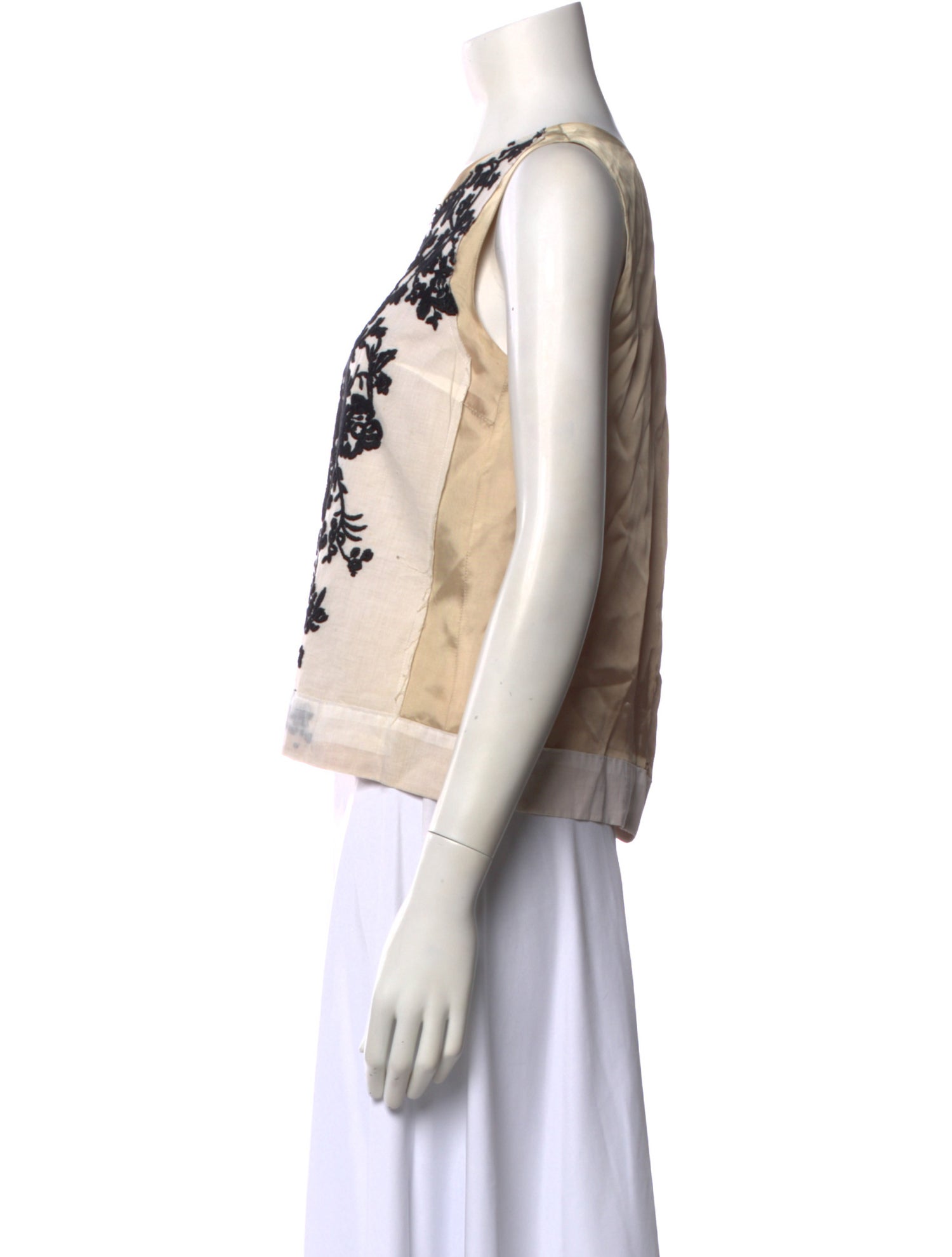 Dries Van Noten Floral Print Scoop Neck Crop Top