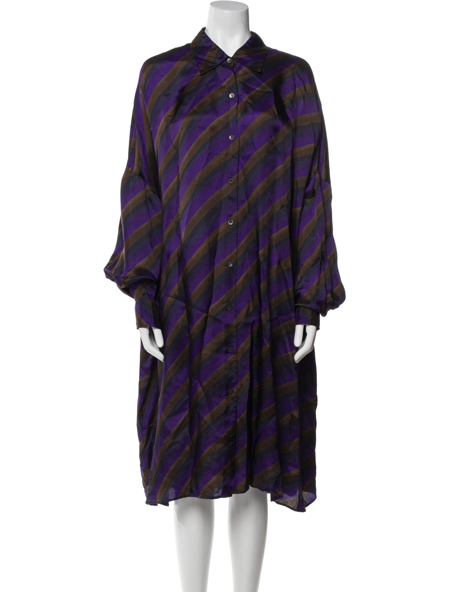 Dries Van Noten Striped Midi Length Dress