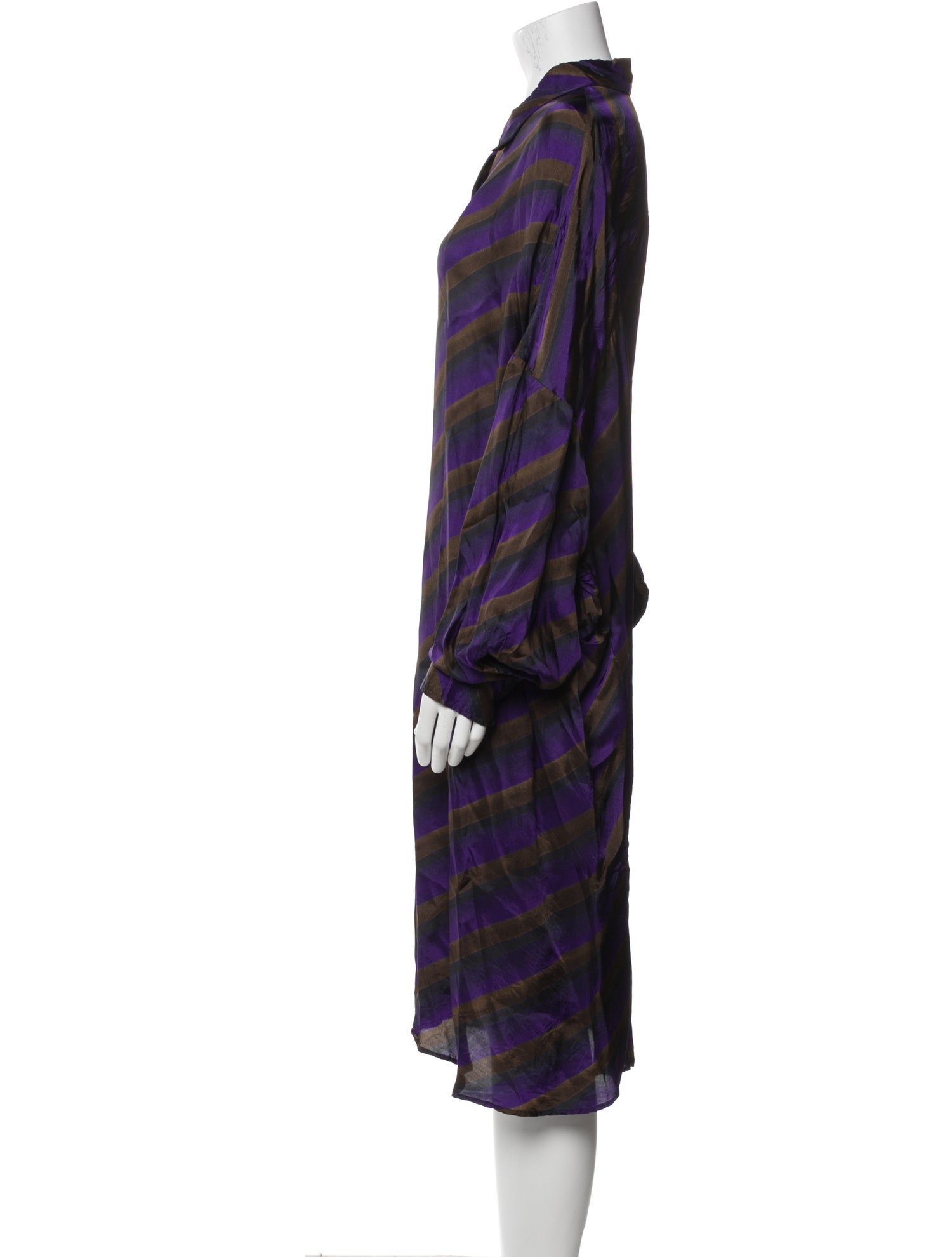 Dries Van Noten Striped Midi Length Dress
