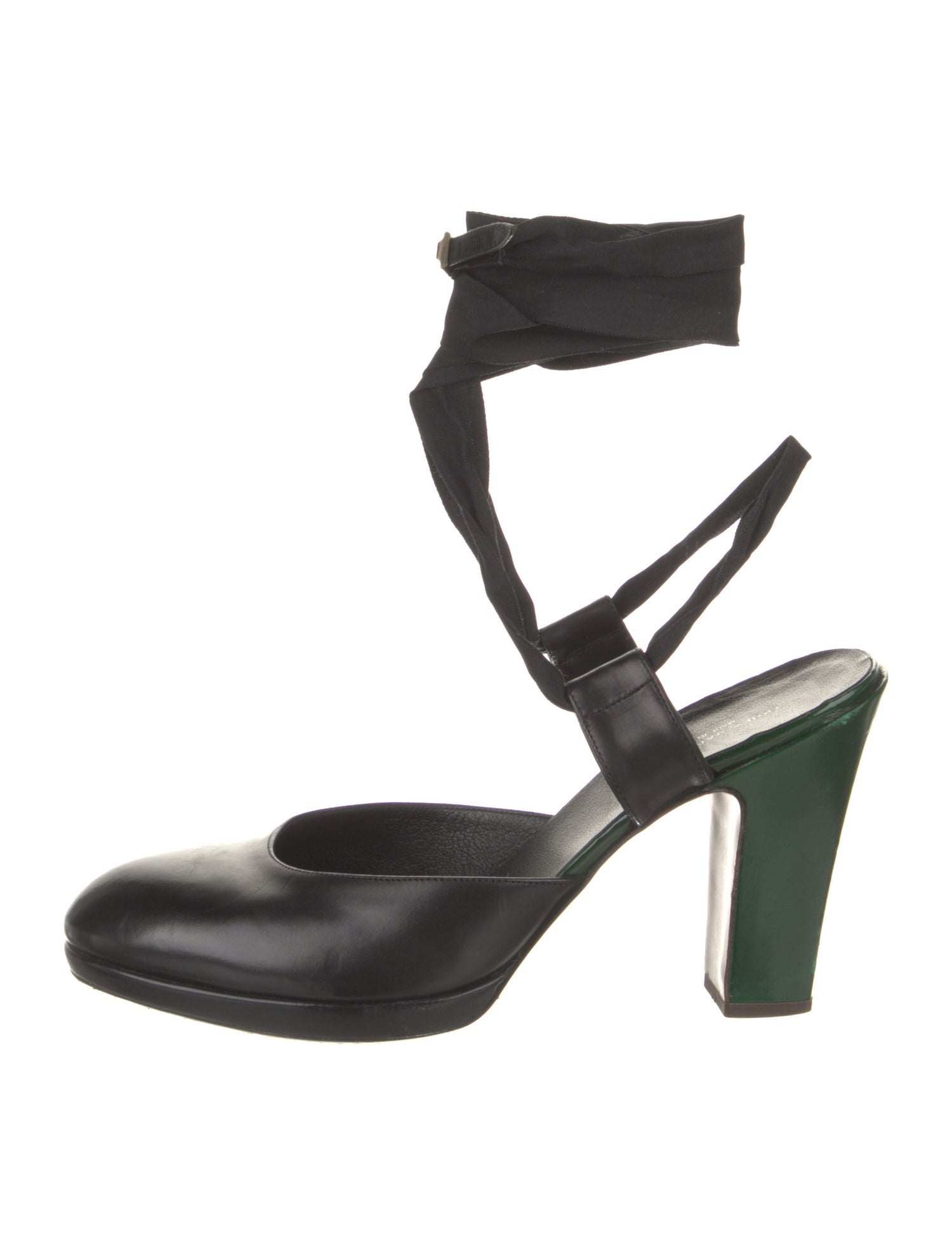 Dries Van Noten Leather Slingback Pumps