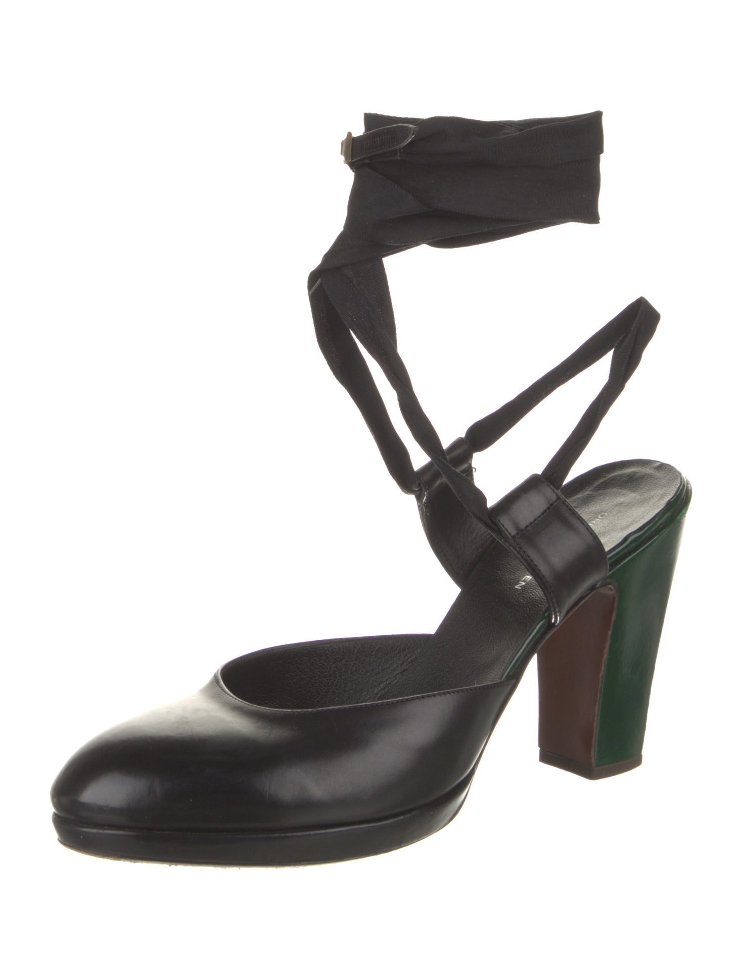 Dries Van Noten Leather Slingback Pumps
