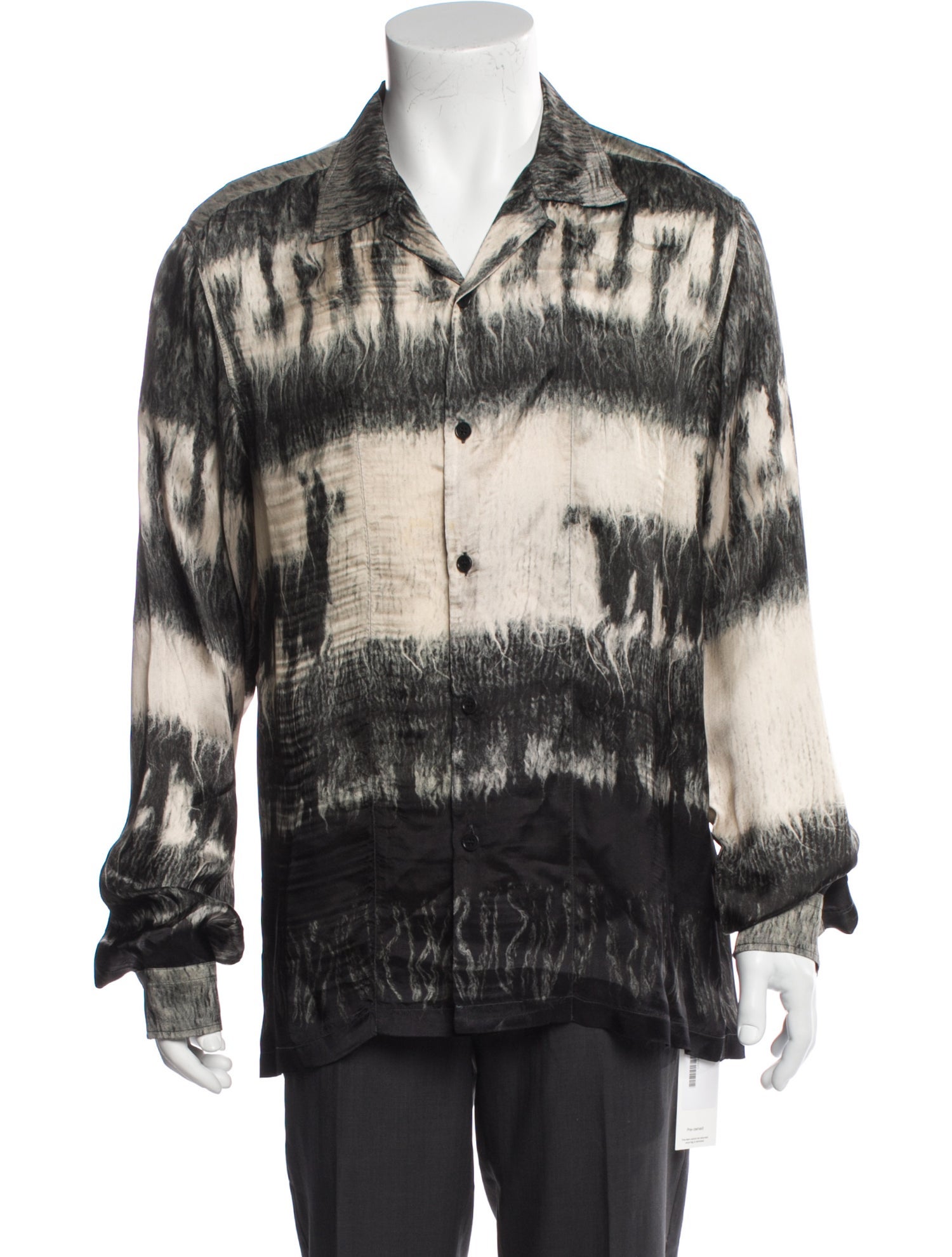 Dries Van Noten Tie-Dye Print Long Sleeve Shirt