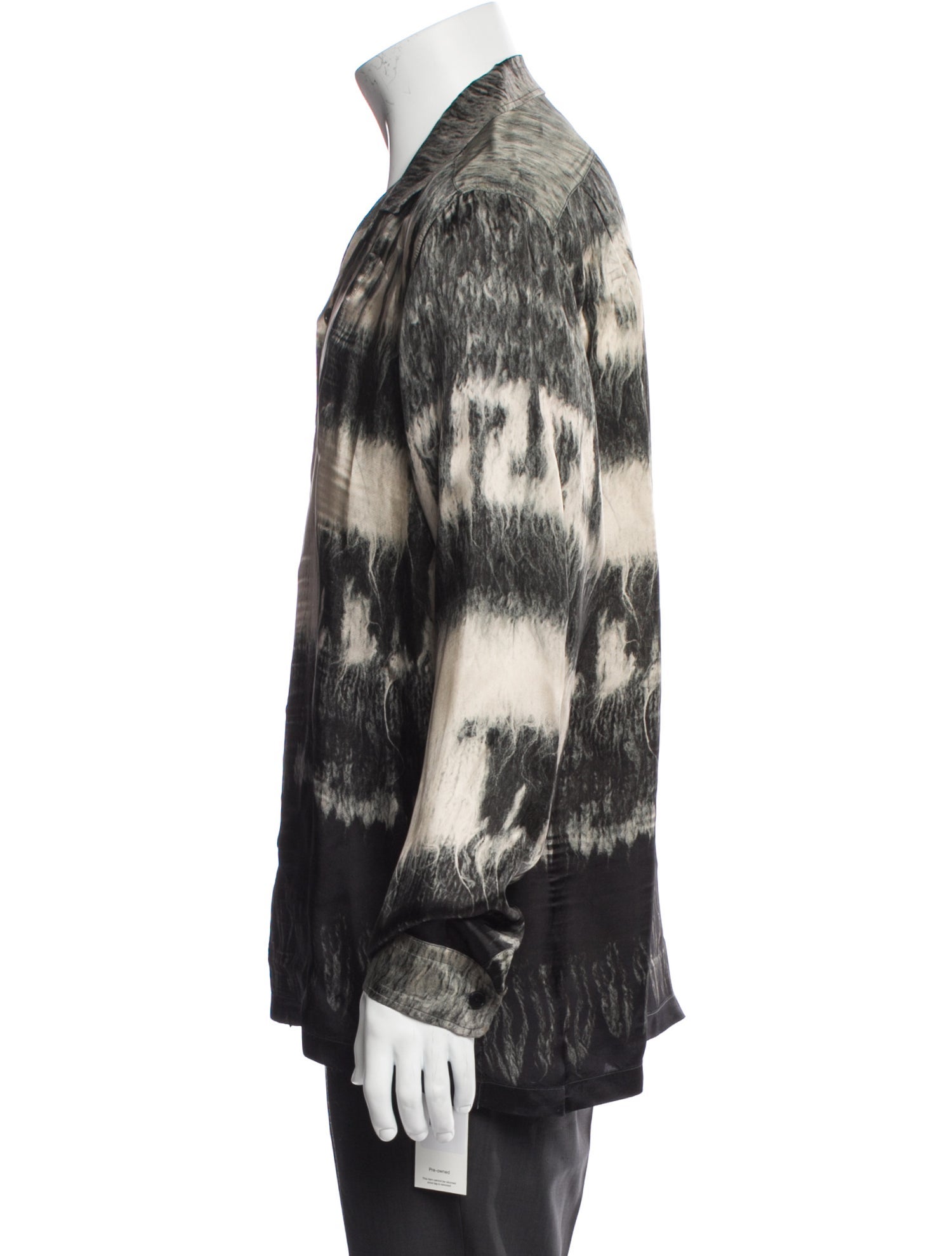 Dries Van Noten Tie-Dye Print Long Sleeve Shirt