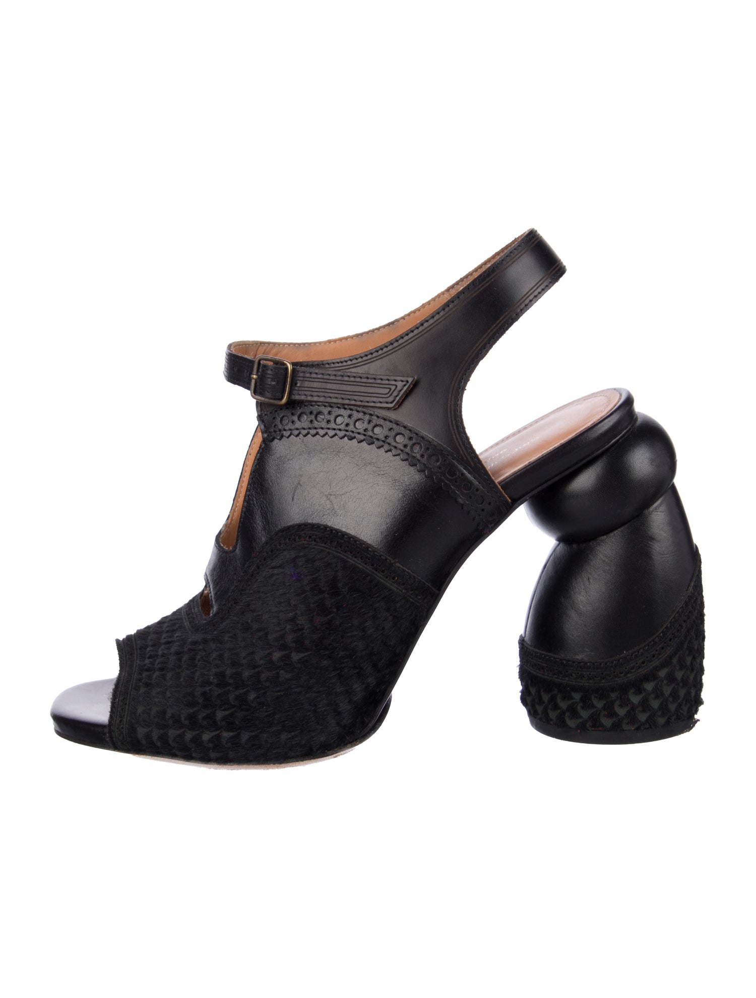 Dries Van Noten Leather Slingback Pumps