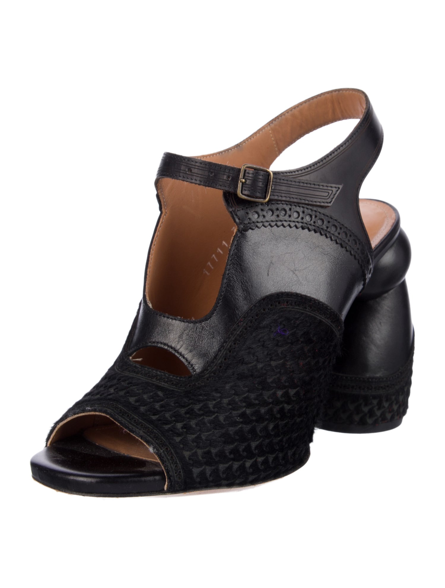 Dries Van Noten Leather Slingback Pumps