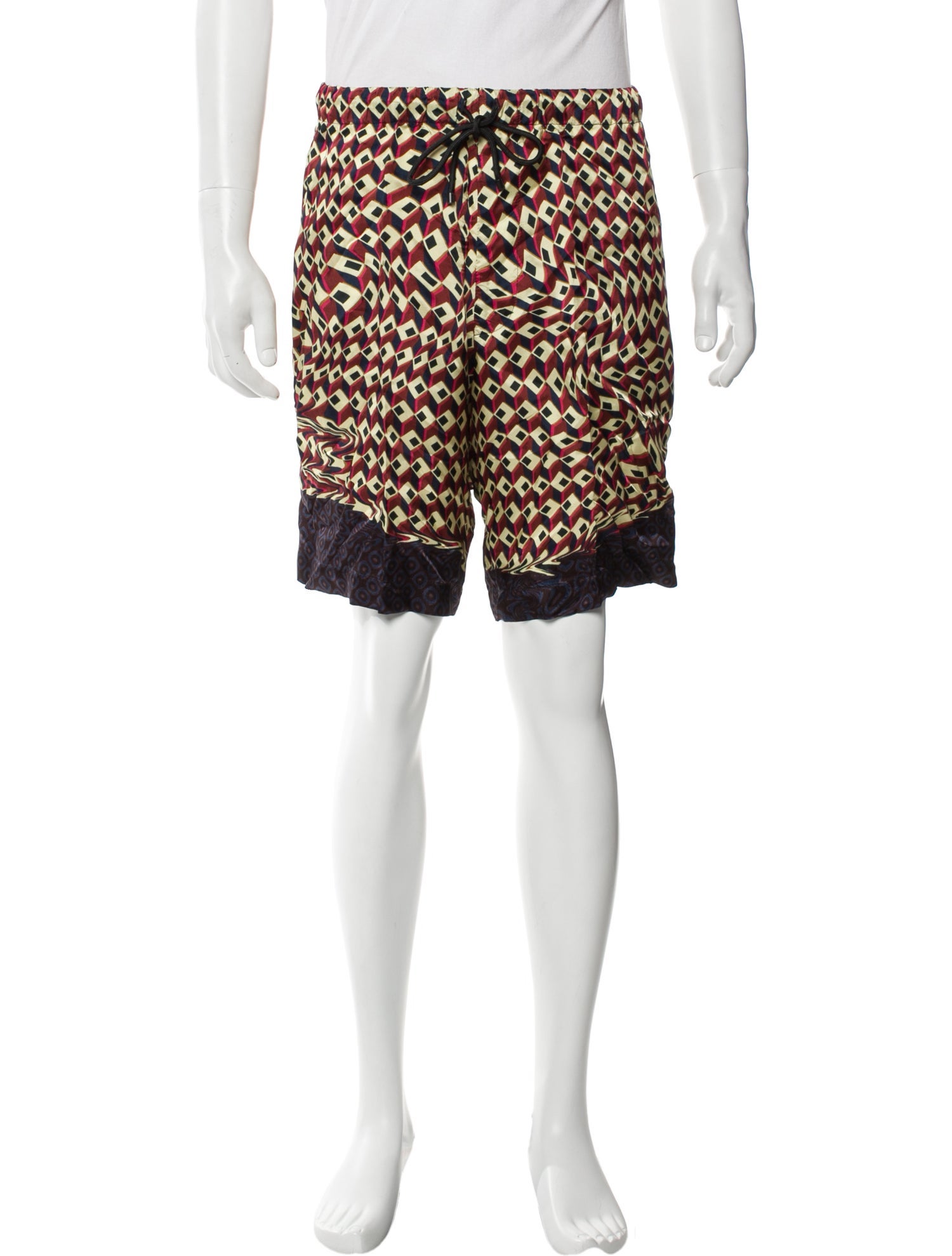 Dries Van Noten Printed Flat Front Shorts w/ Tags