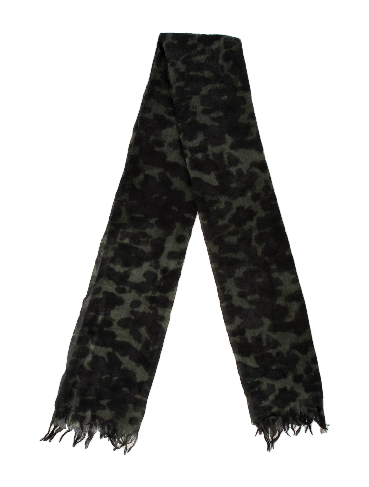 Dries Van Noten Cashmere Animal Print Scarf