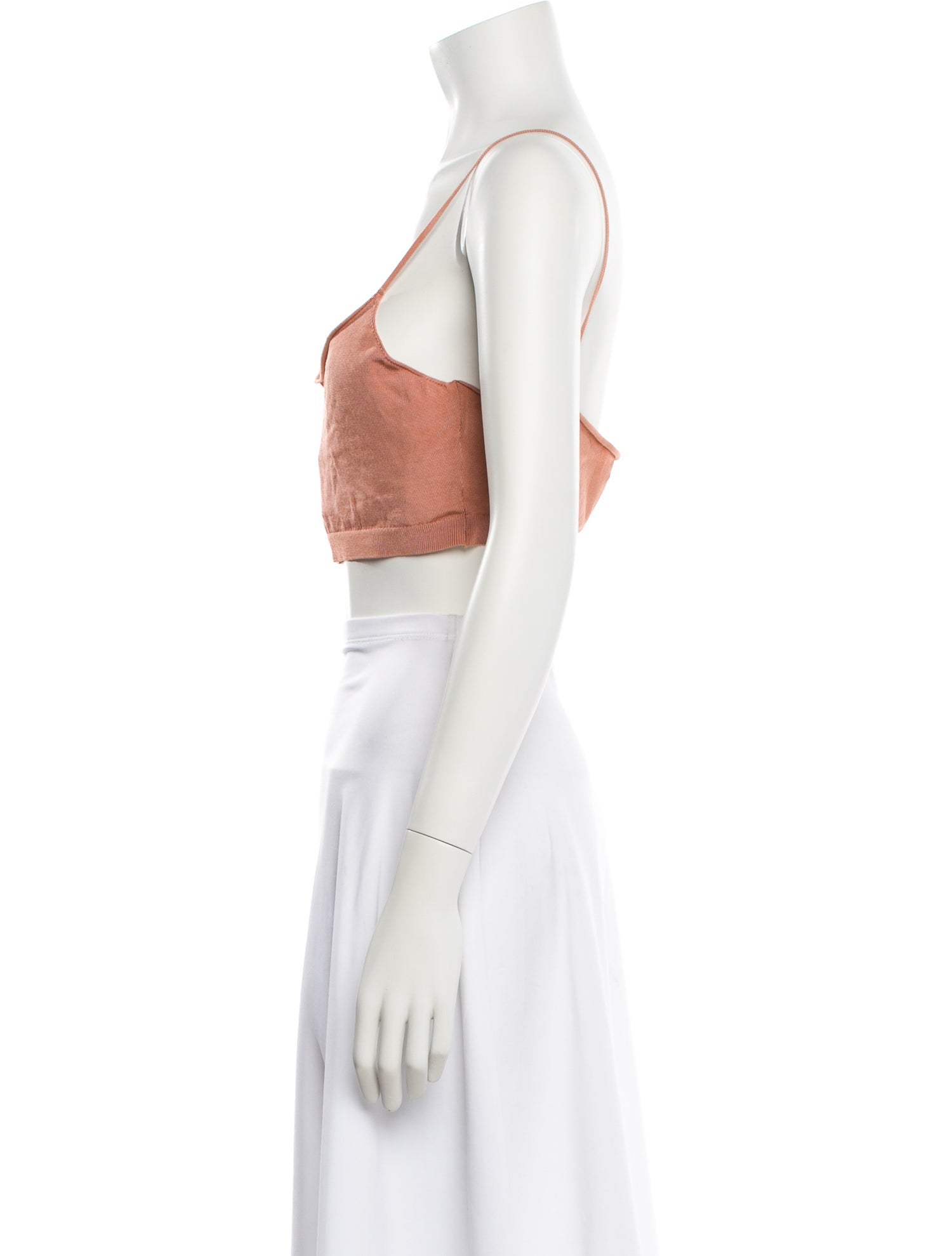 Dries Van Noten Square Neckline Sleeveless Crop Top