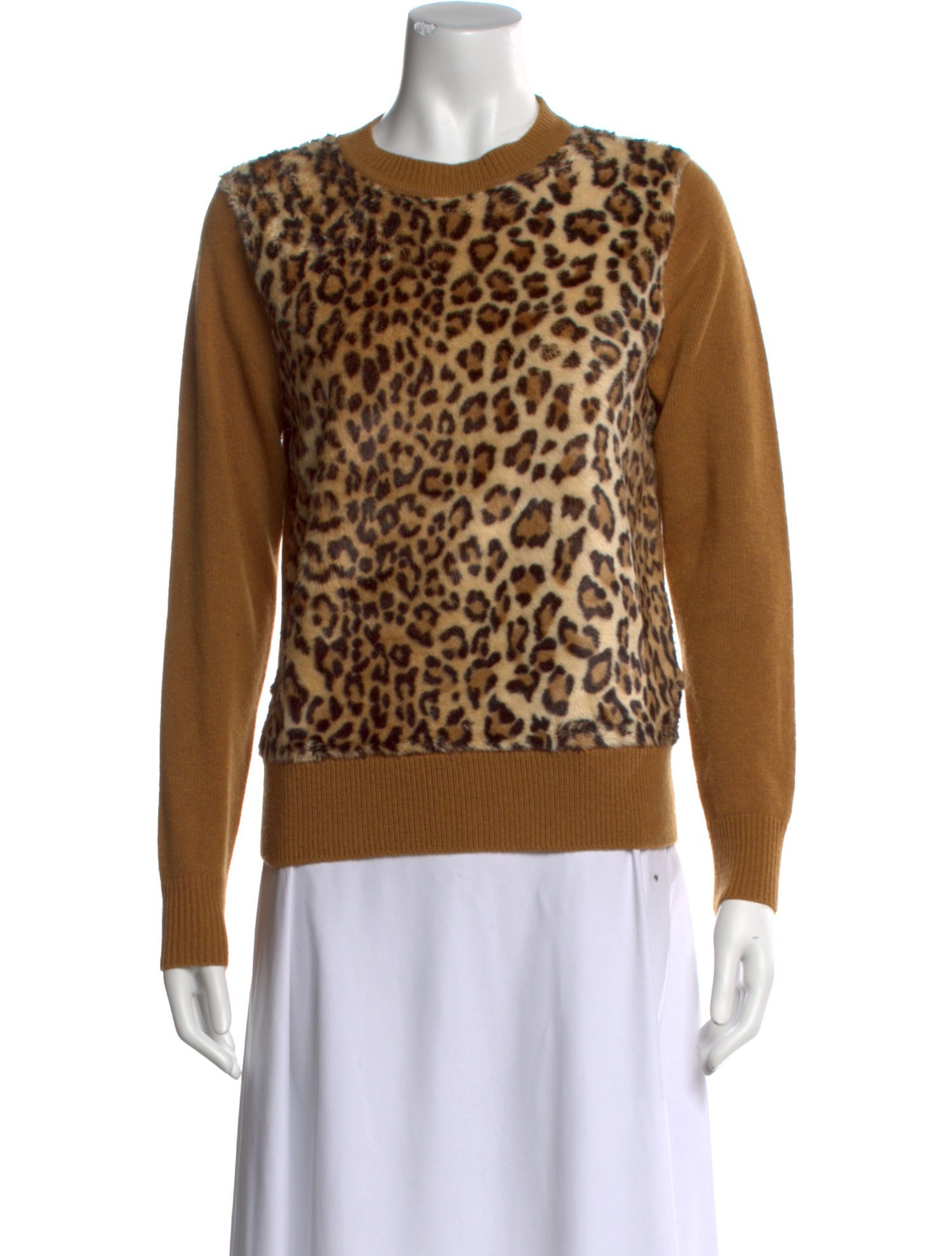 Dries Van Noten Merino Wool Animal Print Sweater