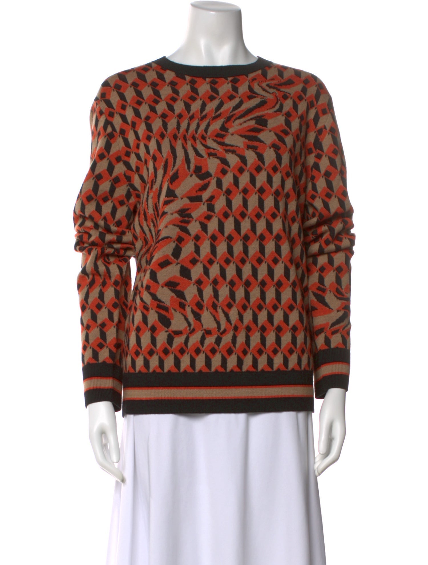 Dries Van Noten Merino Wool Printed Sweater w/ Tags