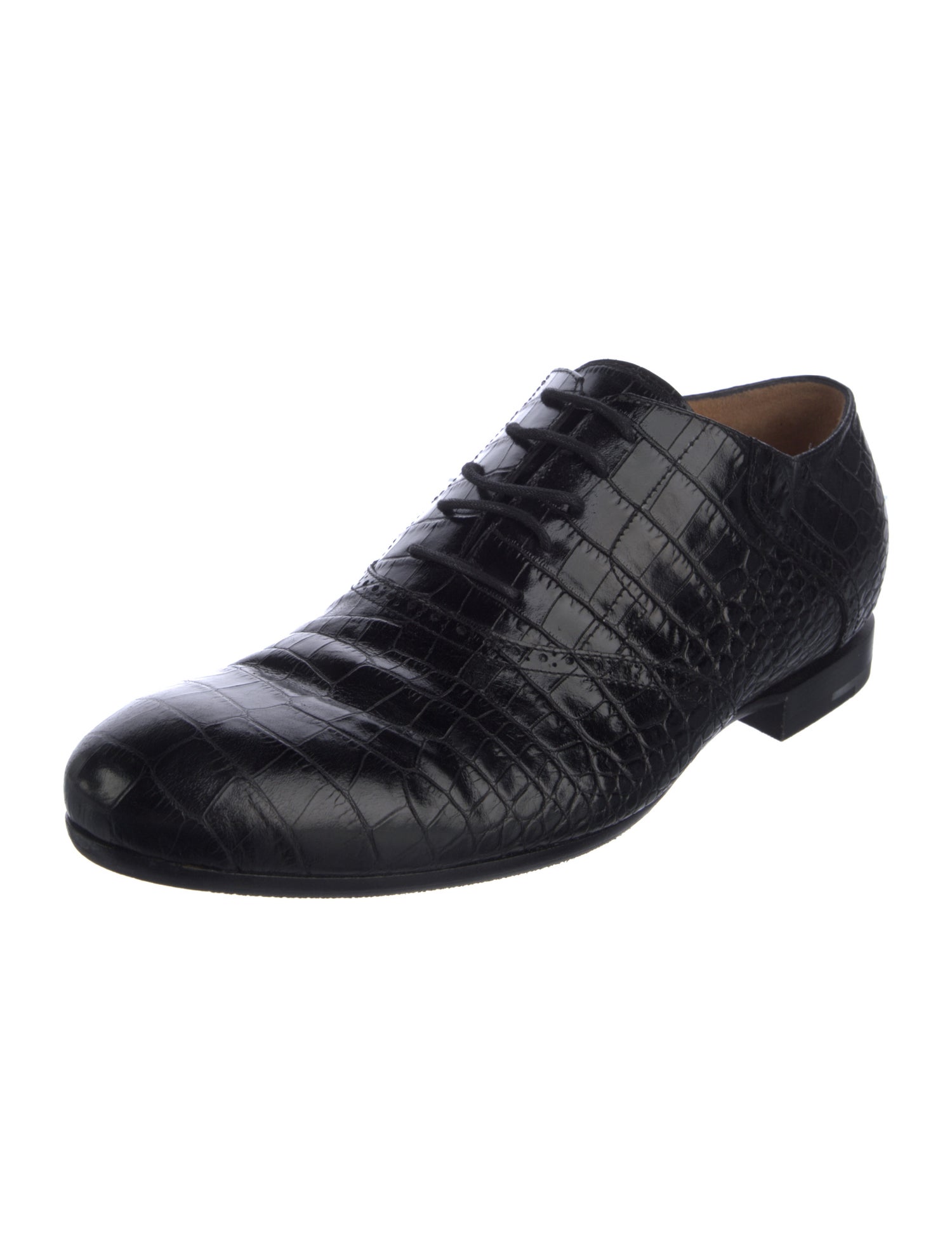 Dries Van Noten Embossed Leather Dress Loafers