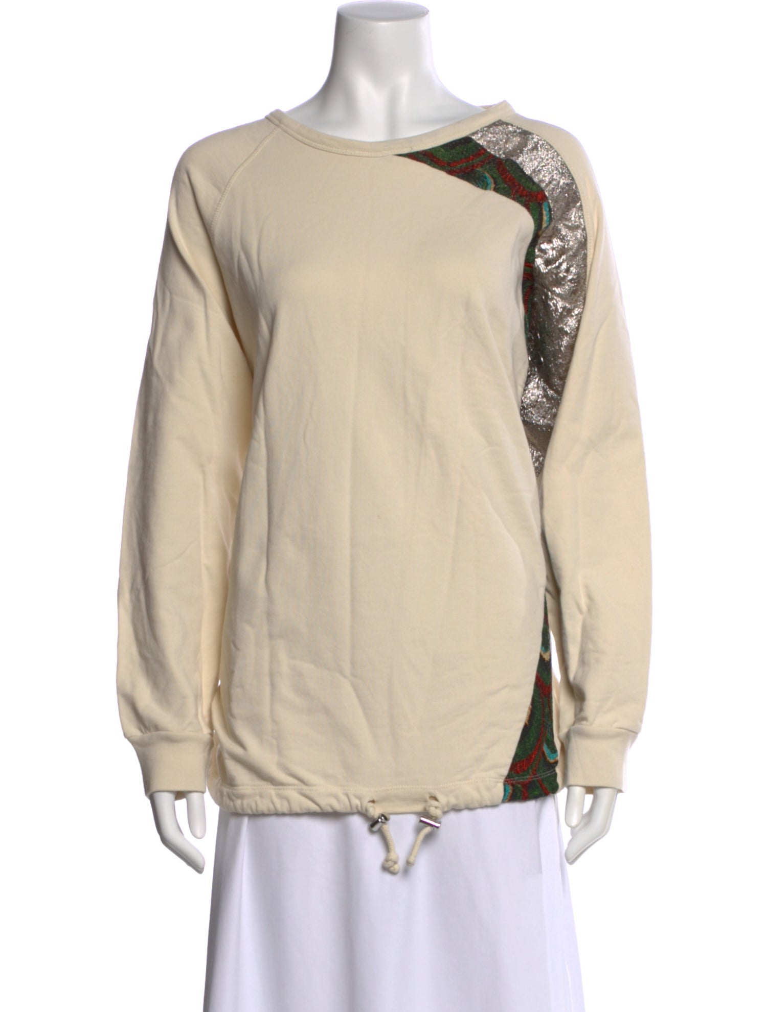 Dries Van Noten Bateau Neckline Long Sleeve Top