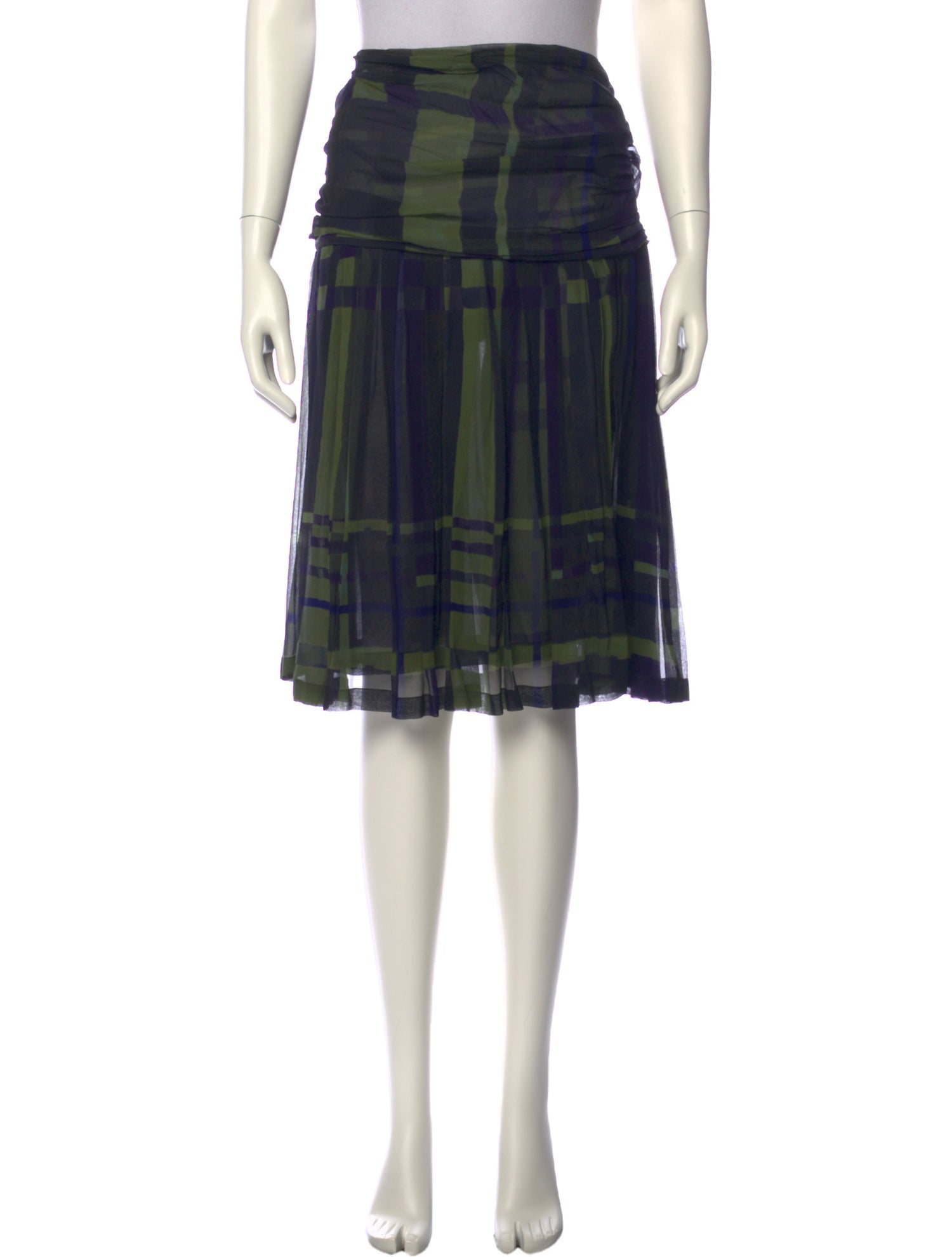 Dries Van Noten Silk Knee-Length Skirt