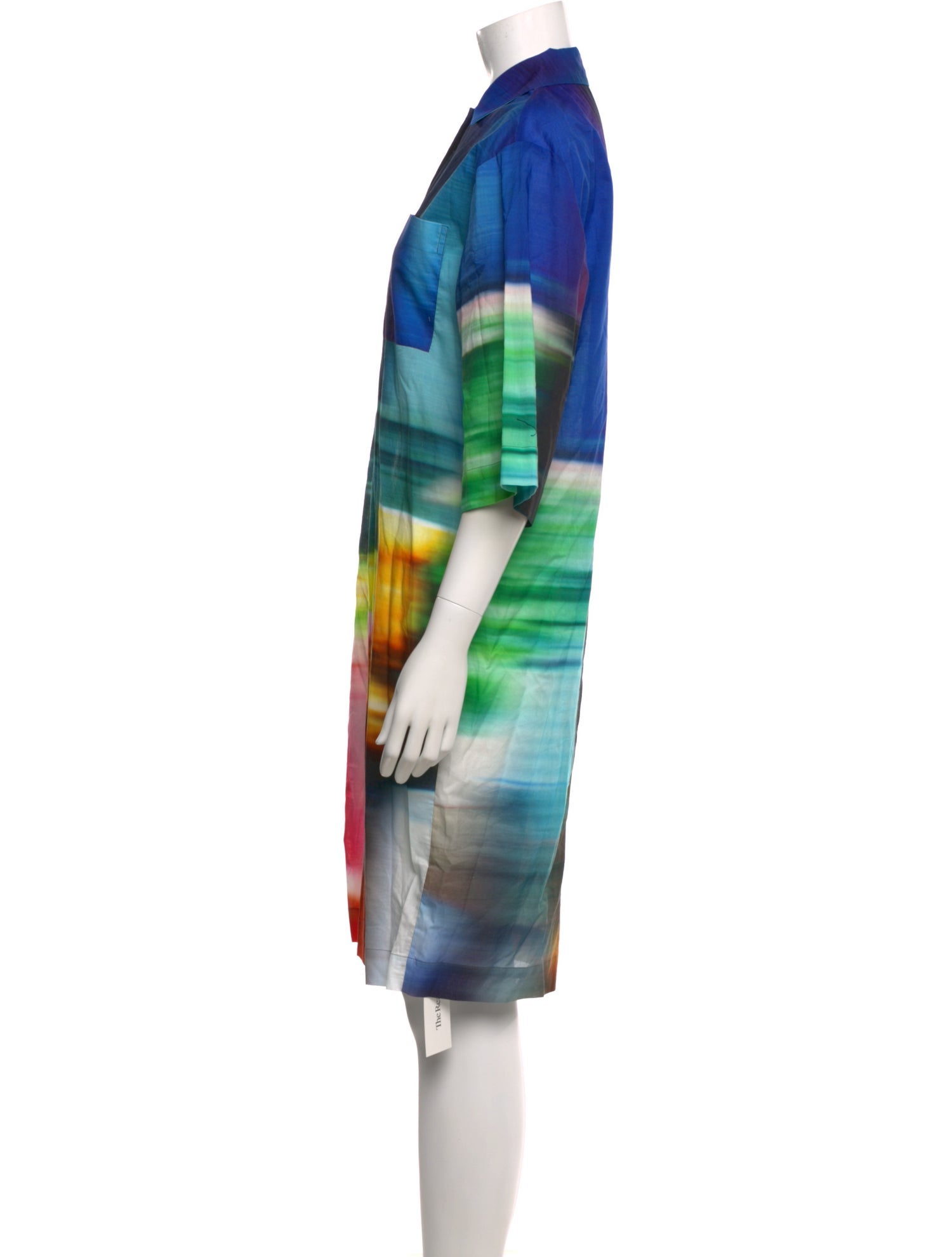 Dries Van Noten Tie-Dye Print Knee-Length Dress