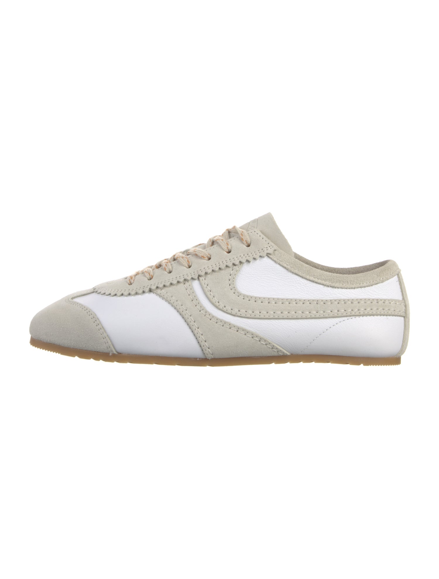Dries Van Noten Leather Colorblock Pattern Sneakers