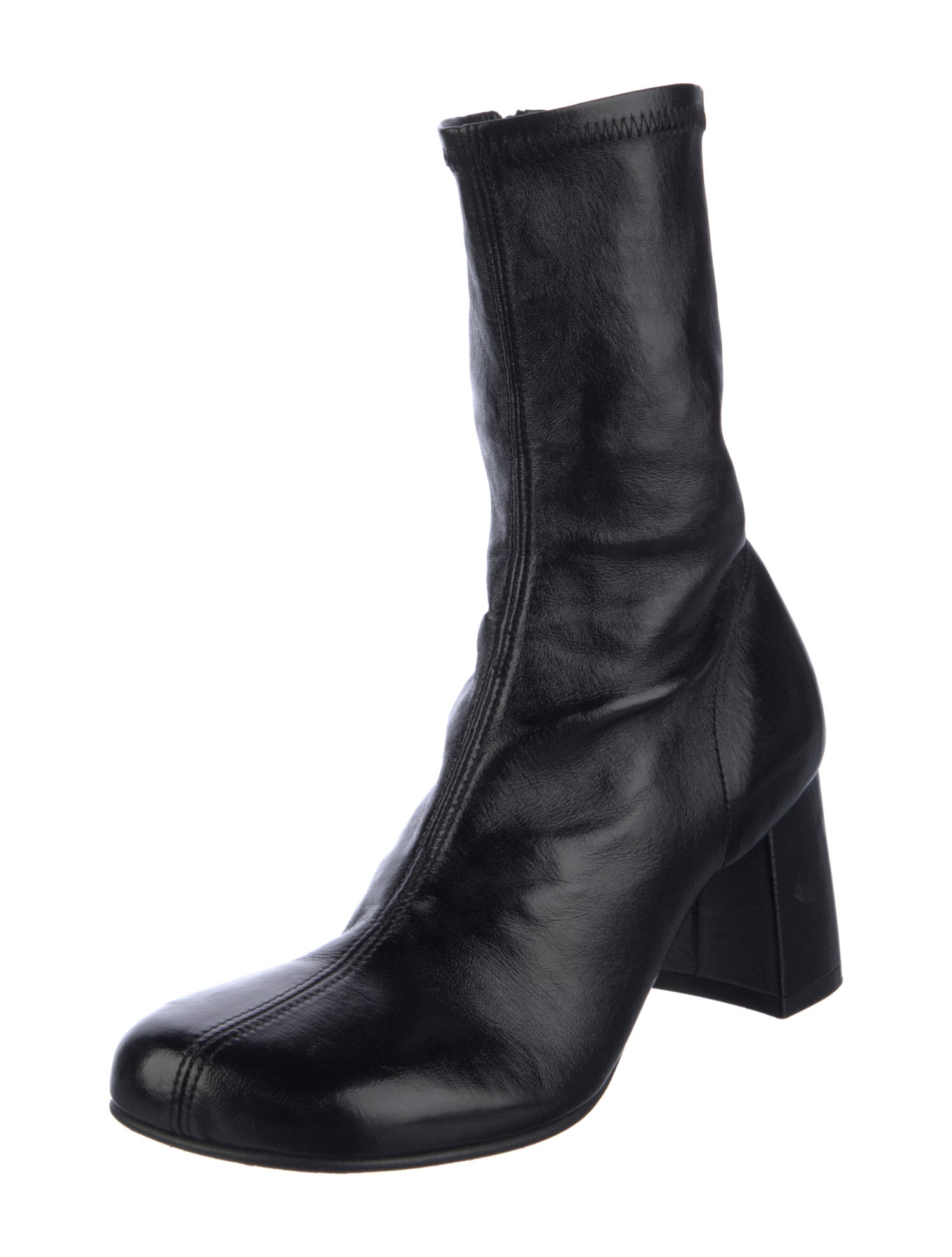Dries Van Noten Leather Sock Boots