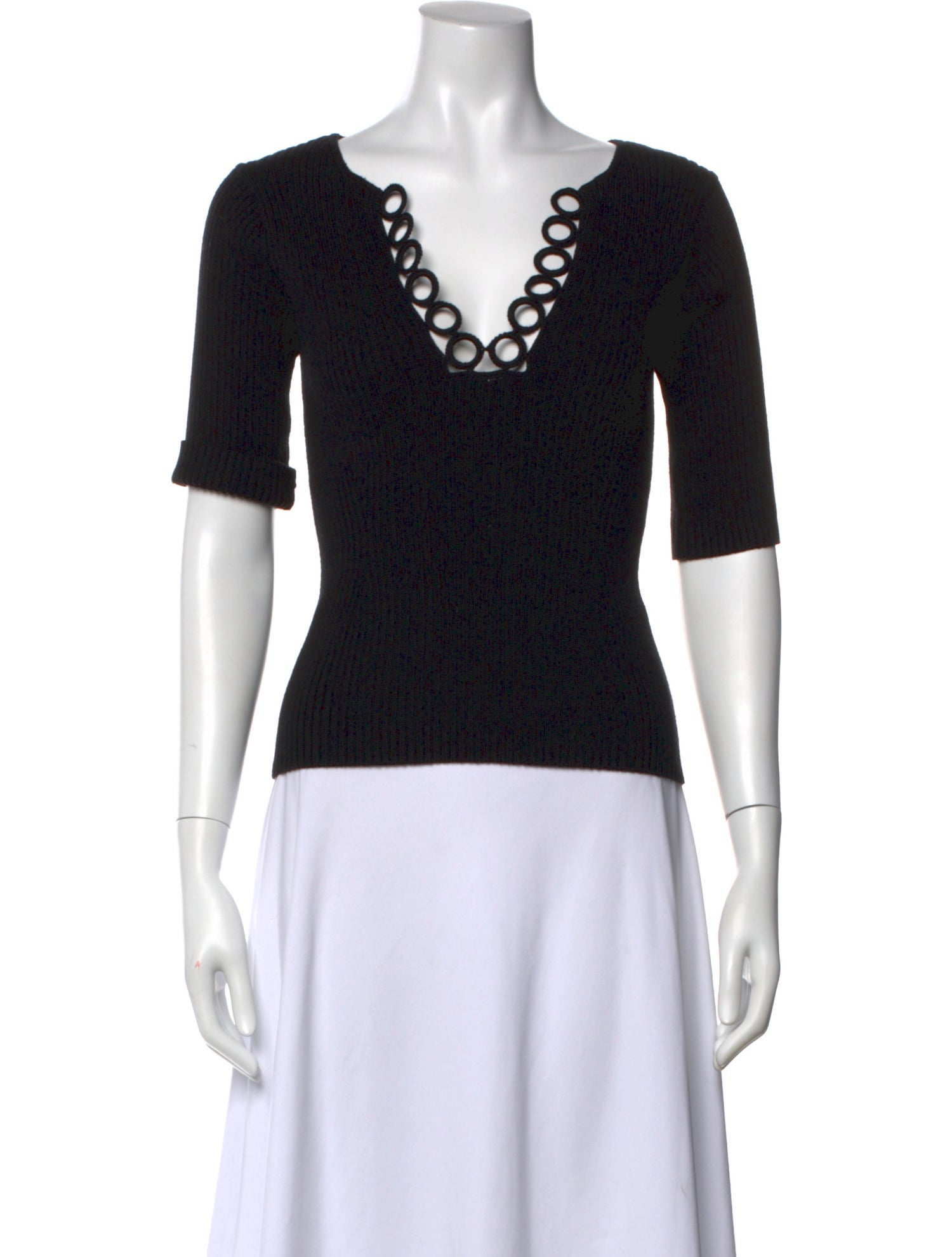 Dries Van Noten V-Neck Short Sleeve Top w/ Tags