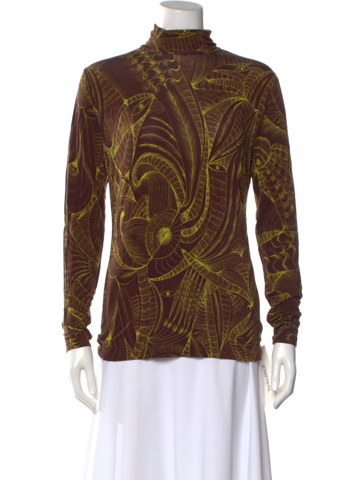 Dries Van Noten Printed Mock Neck Sweatshirt