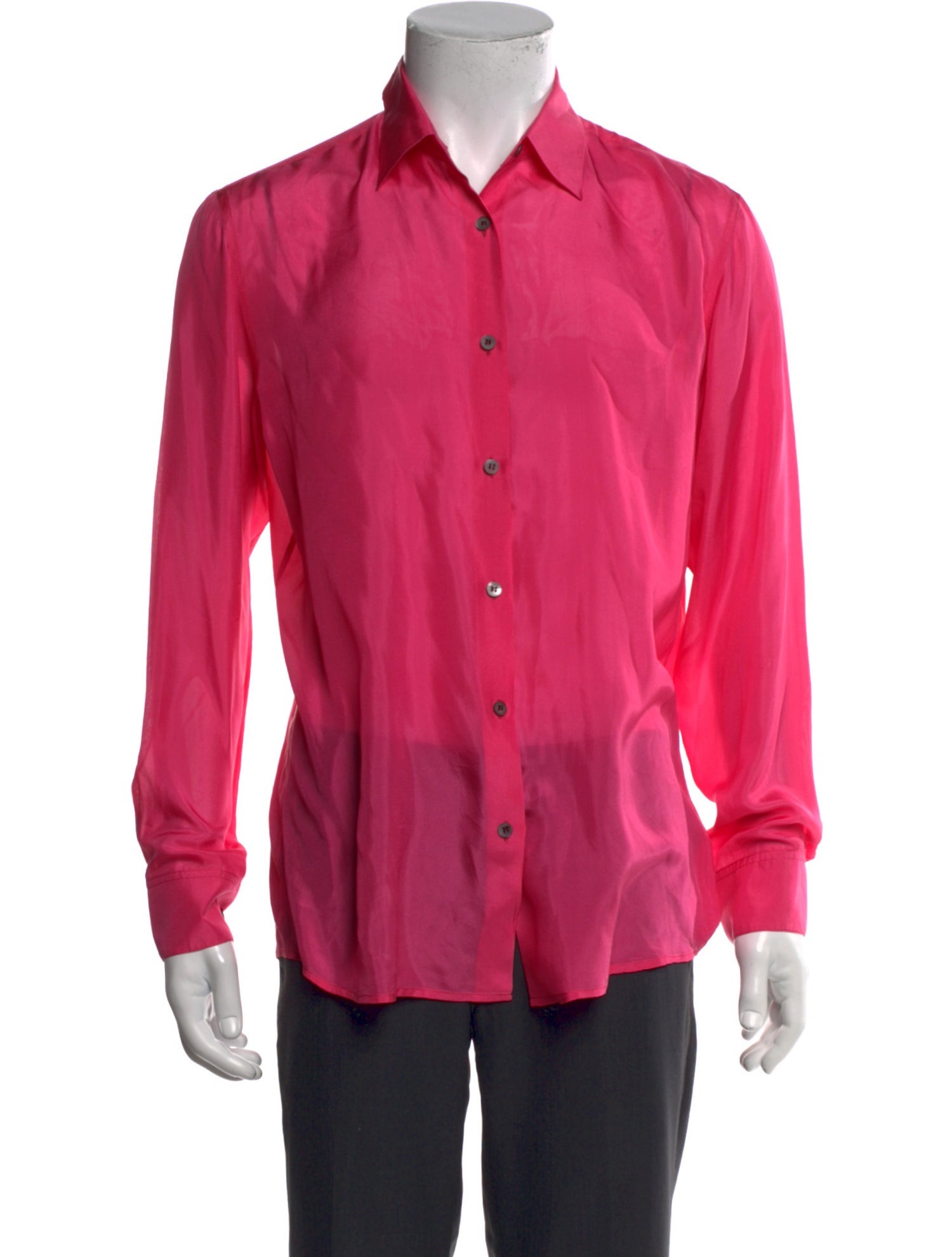 Dries Van Noten Silk Long Sleeve Shirt