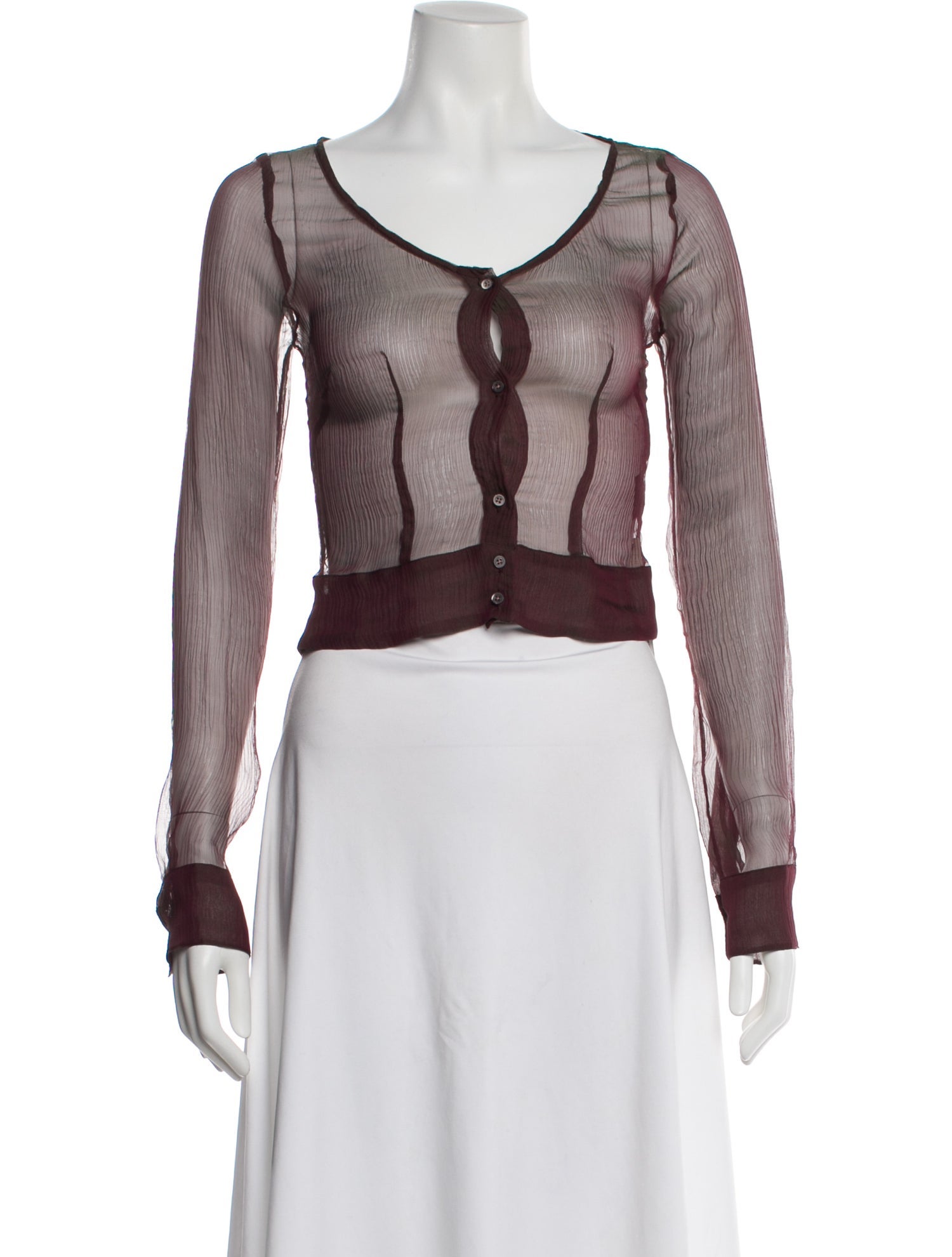 Dries Van Noten Silk V-Neck Blouse w/ Tags