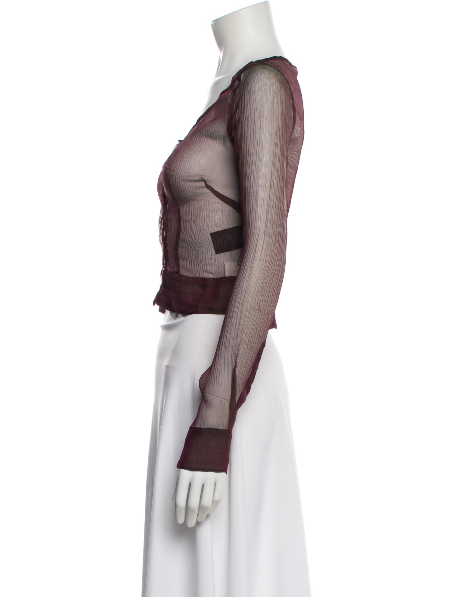 Dries Van Noten Silk V-Neck Blouse w/ Tags