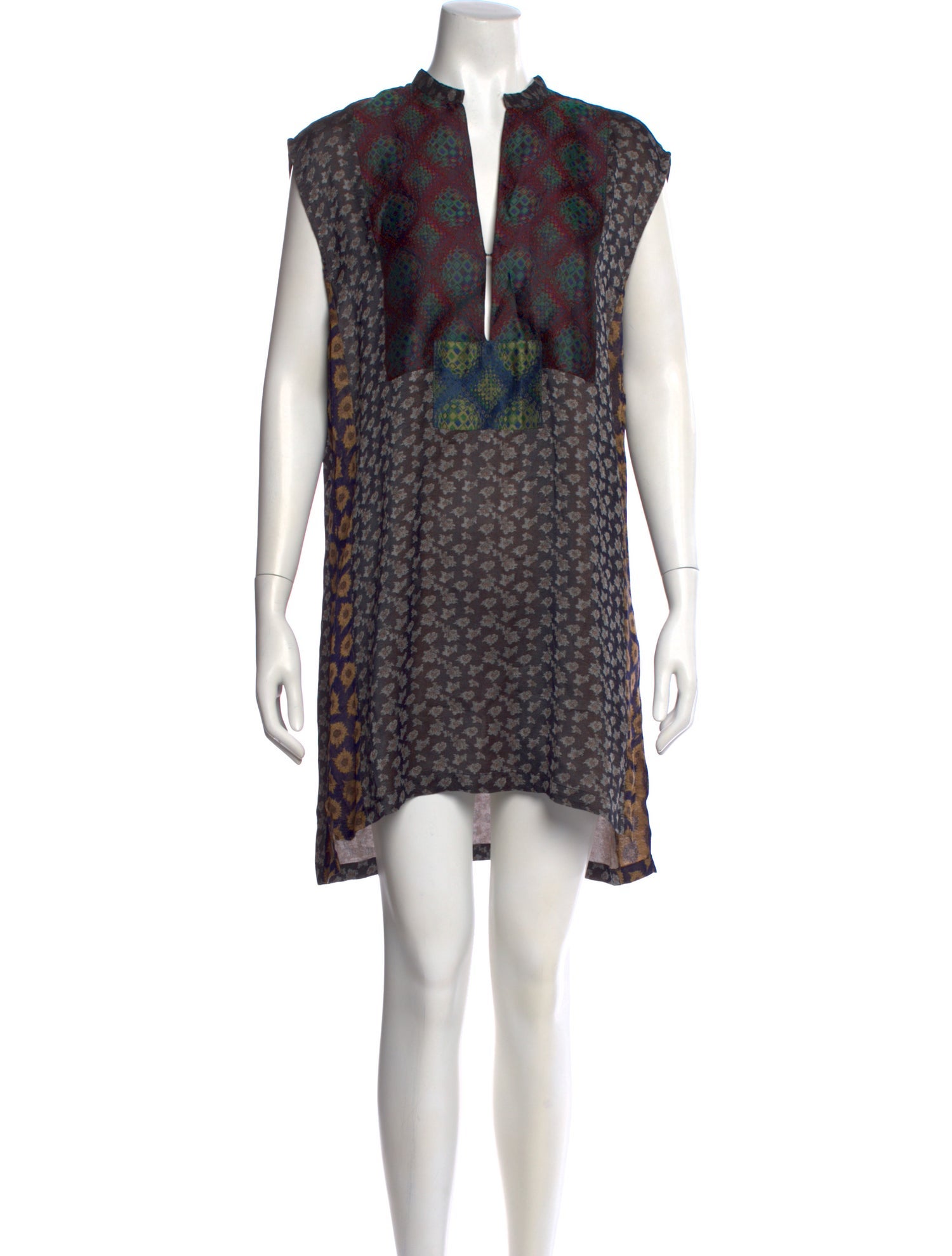 Dries Van Noten Printed V-Neck Tunic
